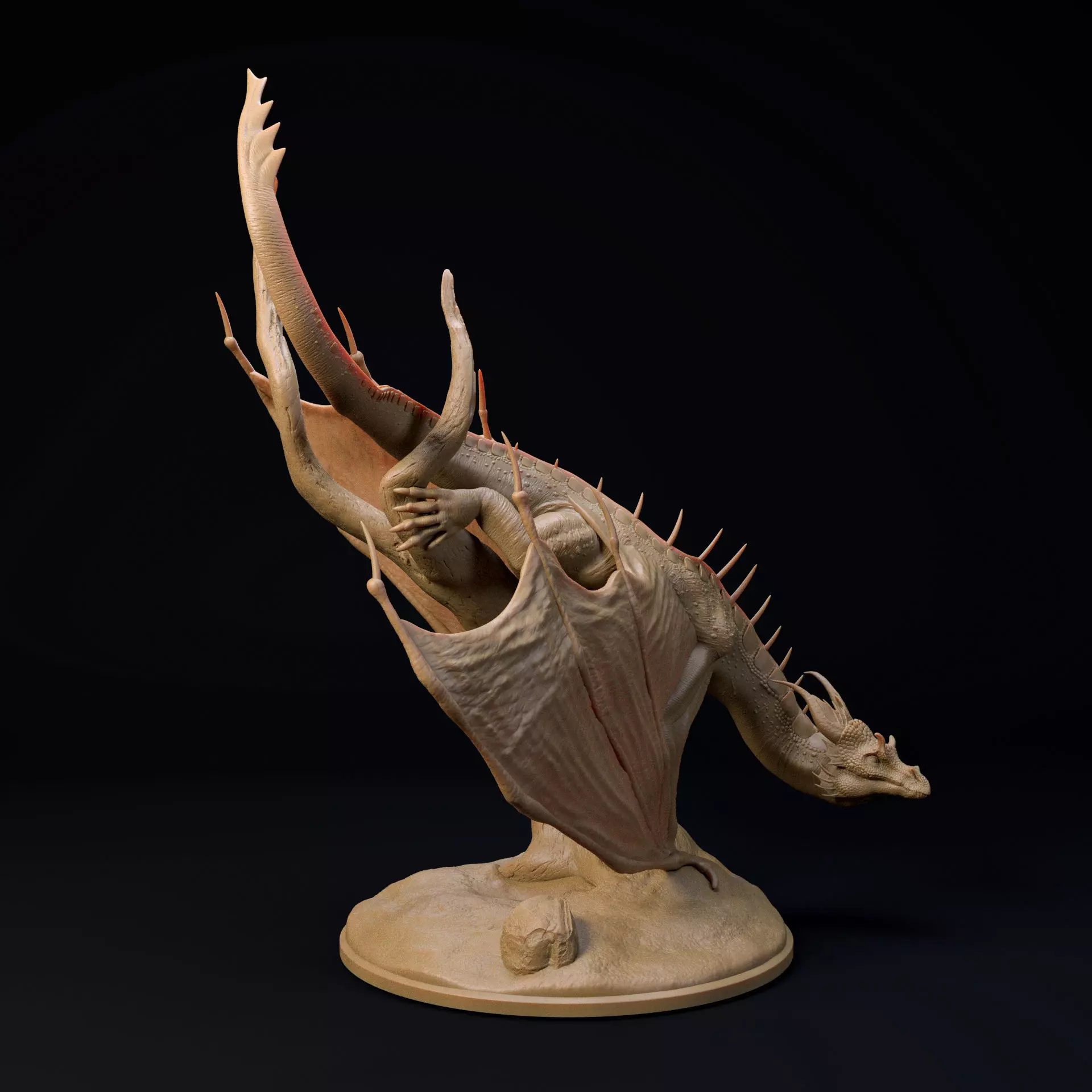 Woodshade Dragon pre-supported dragon 3D print model_3