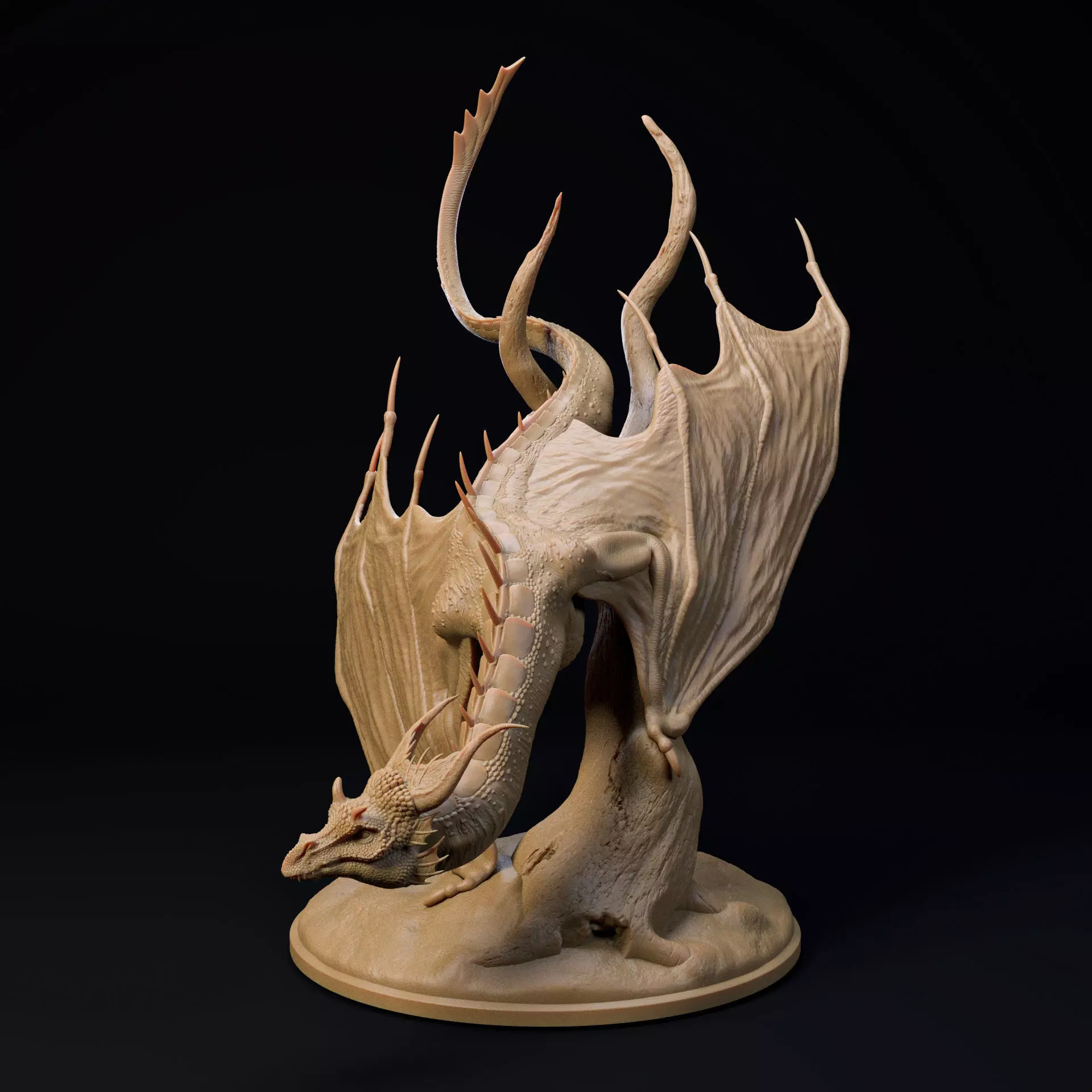Woodshade Dragon pre-supported dragon 3D print model_2