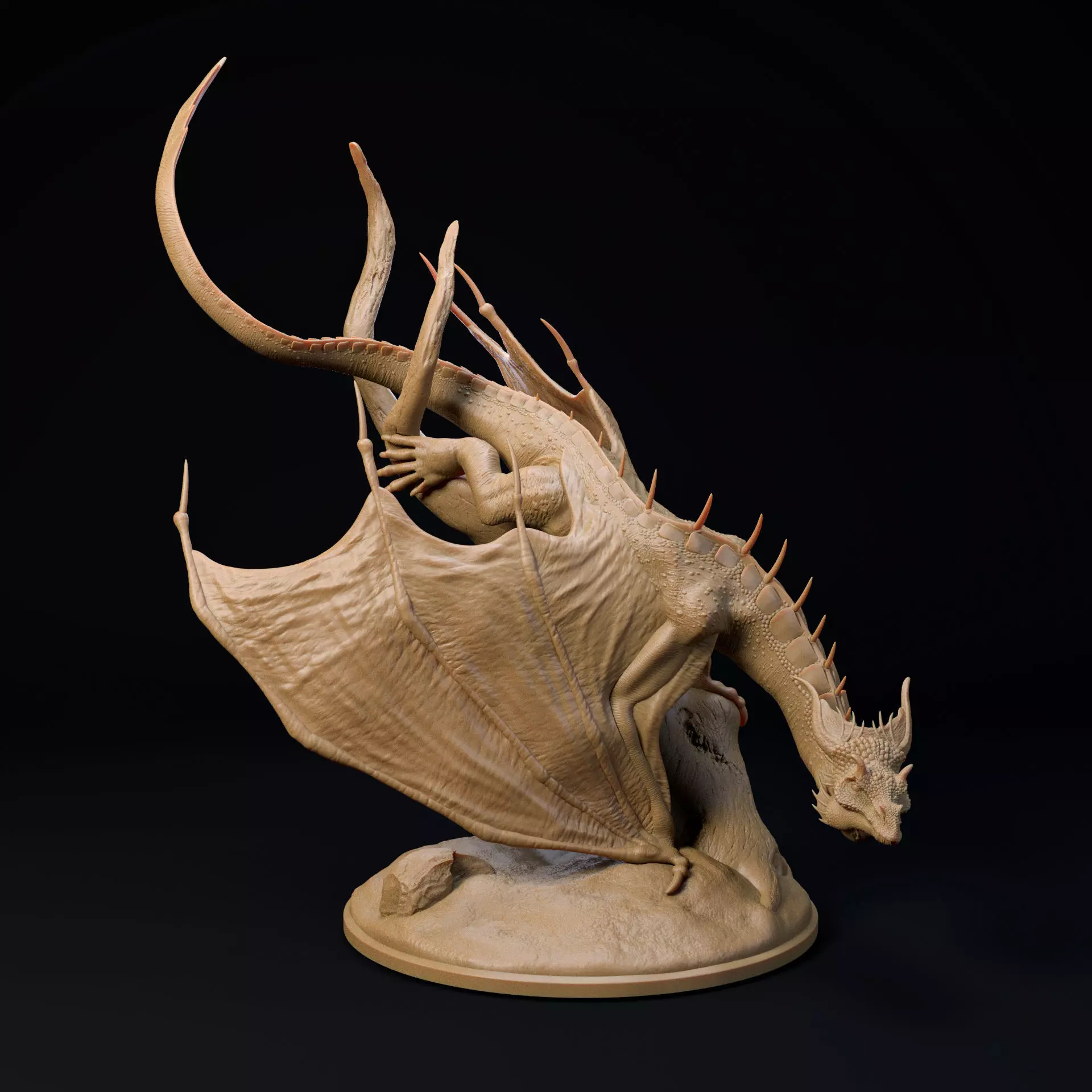 Woodshade Dragon pre-supported dragon 3D print model_0