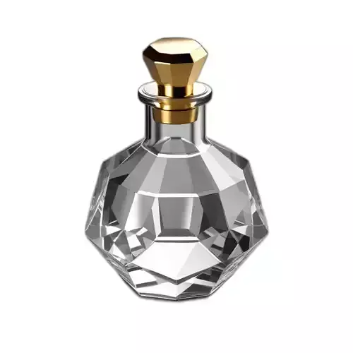Elegant Faceted Glass Bottle Decanter
