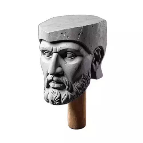 Ancient Philosopher Stone Head Bust Low-poly 3D model Ancient Philosopher Stone Head Bust Low-poly 3D model