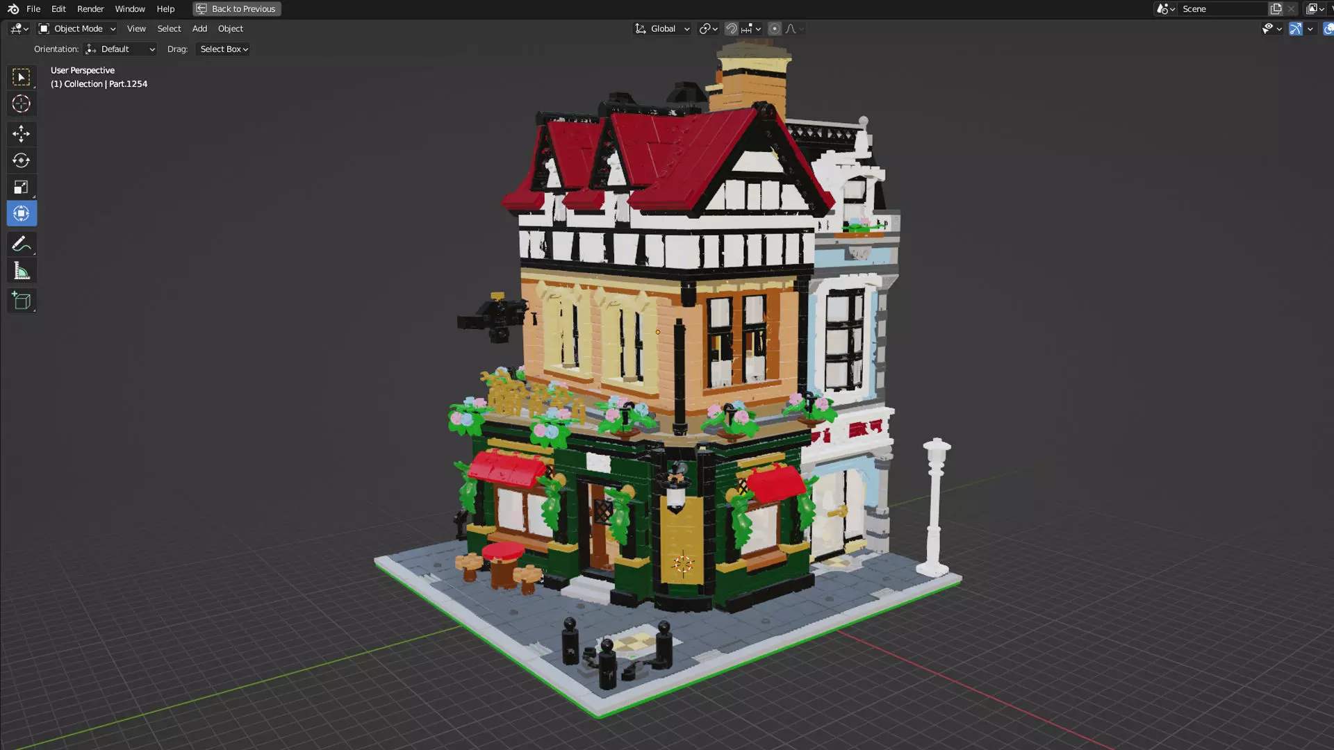 Wikibricks3D - 10350 Tudor-Corner 3D print model_1