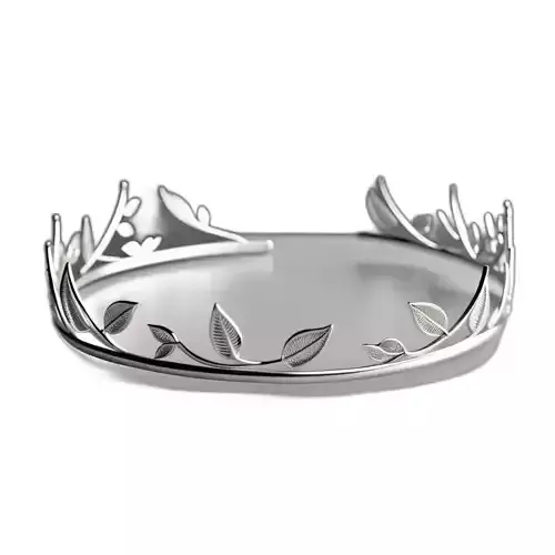 Elegant Silver Laurel Wreath Crown