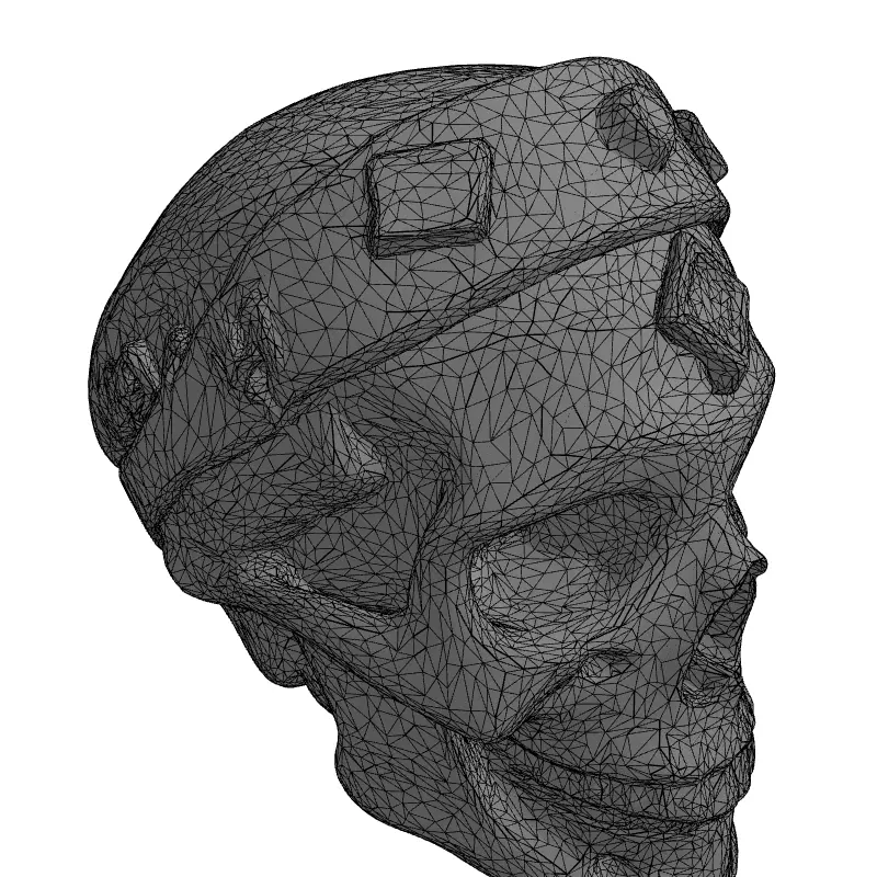 Regal Crowned Skull 3D Model Low-poly 3D model_1