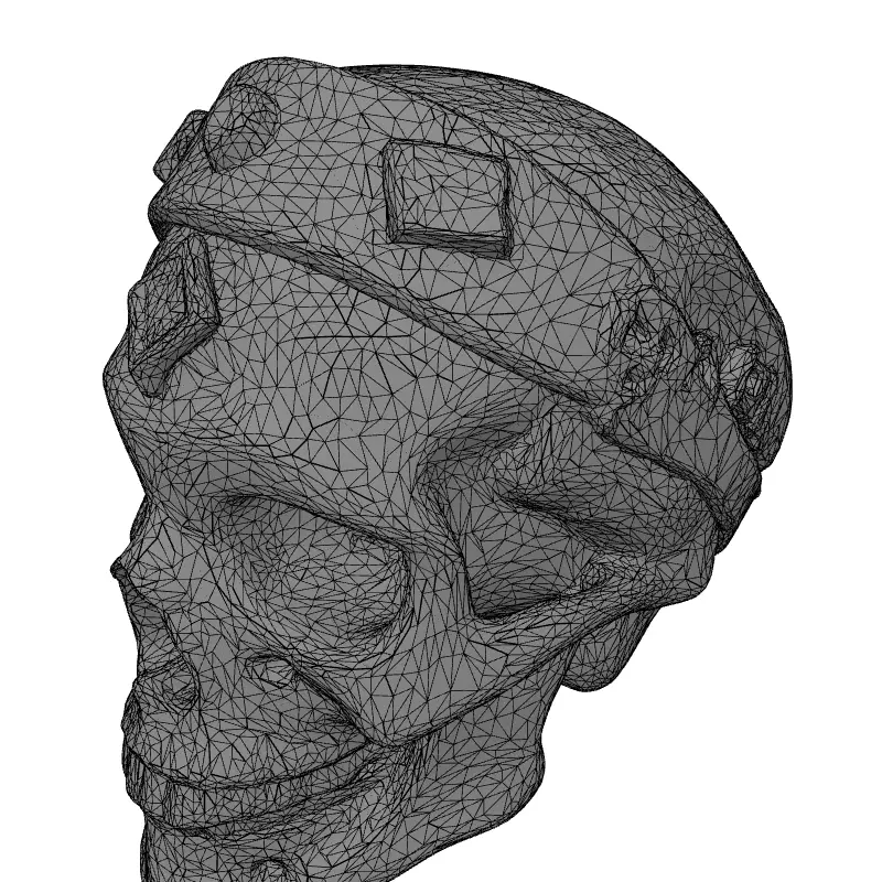 Regal Crowned Skull 3D Model Low-poly 3D model_9