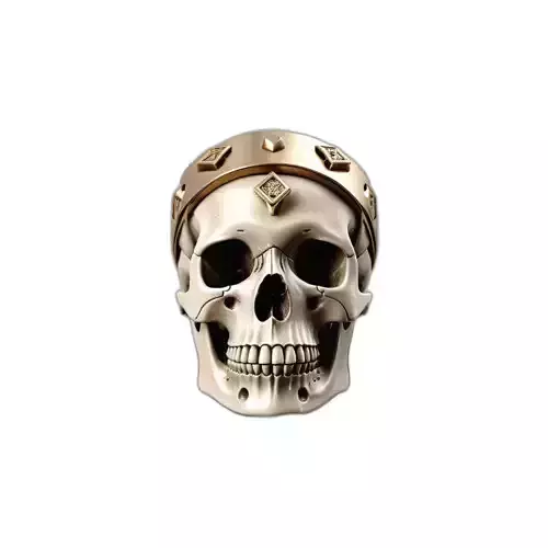 Regal Crowned Skull 3D Model