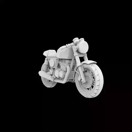 Geometric Caf Racer Miniature 3D Printable Model