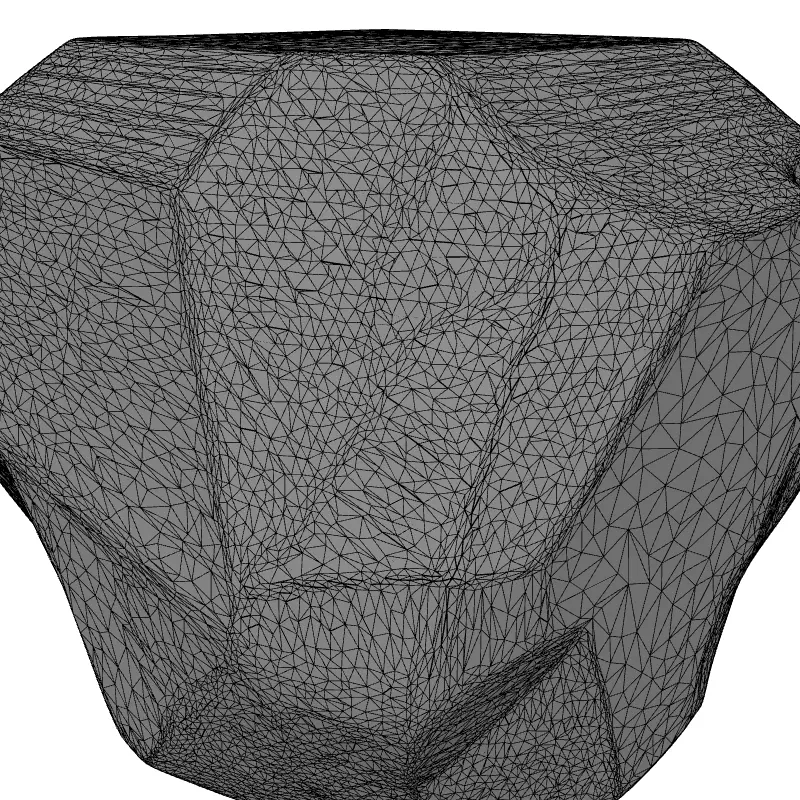 Iridescent Faceted Crystal Gemstone Low-poly 3D model_9