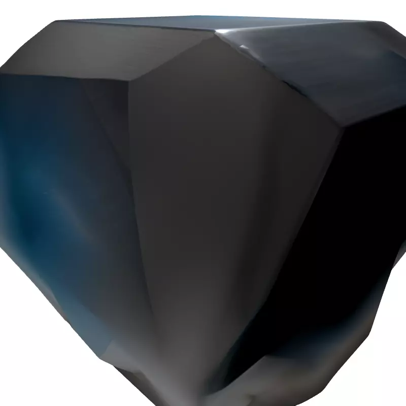 Iridescent Faceted Crystal Gemstone Low-poly 3D model_6