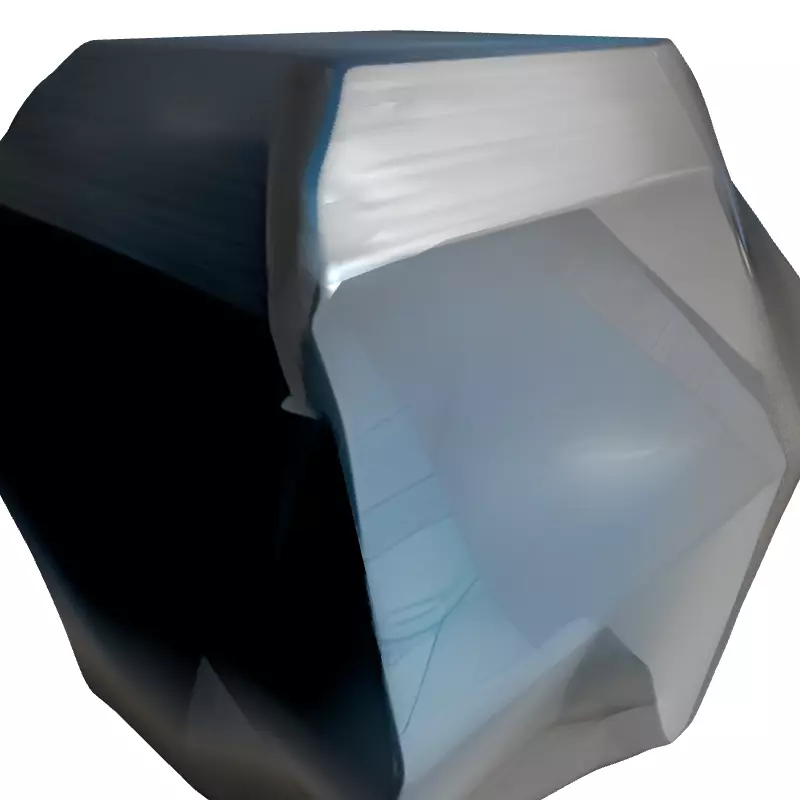 Iridescent Faceted Crystal Gemstone Low-poly 3D model_3