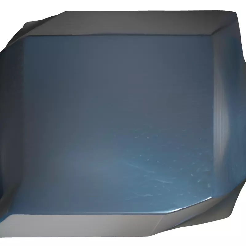 Iridescent Faceted Crystal Gemstone Low-poly 3D model_8