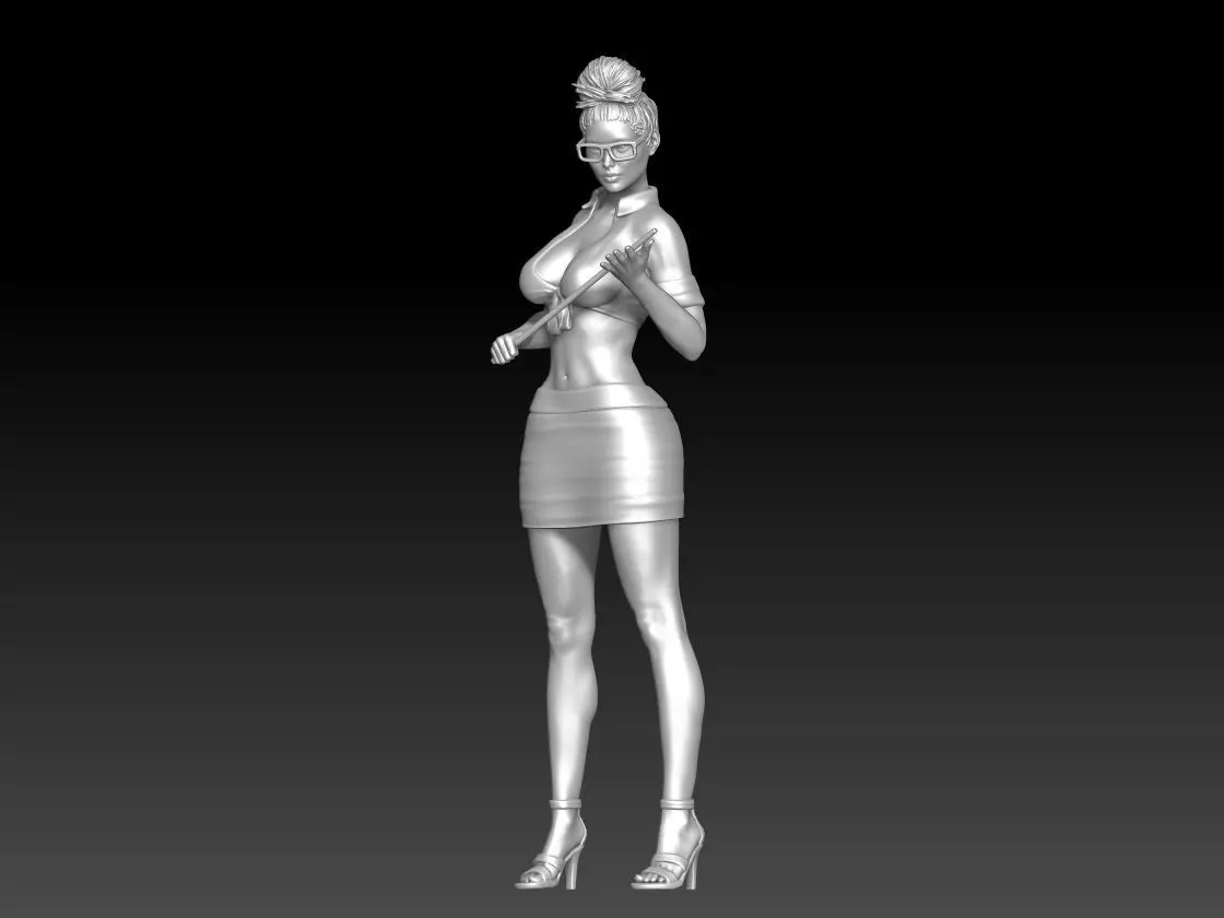 Strict and Stern girl 1 3D print model_1