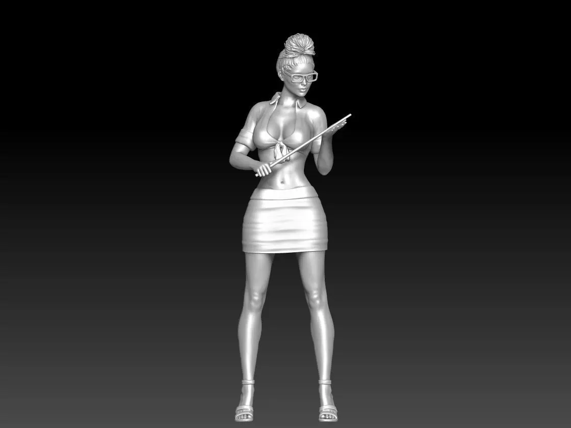 Strict and Stern girl 1 3D print model_0
