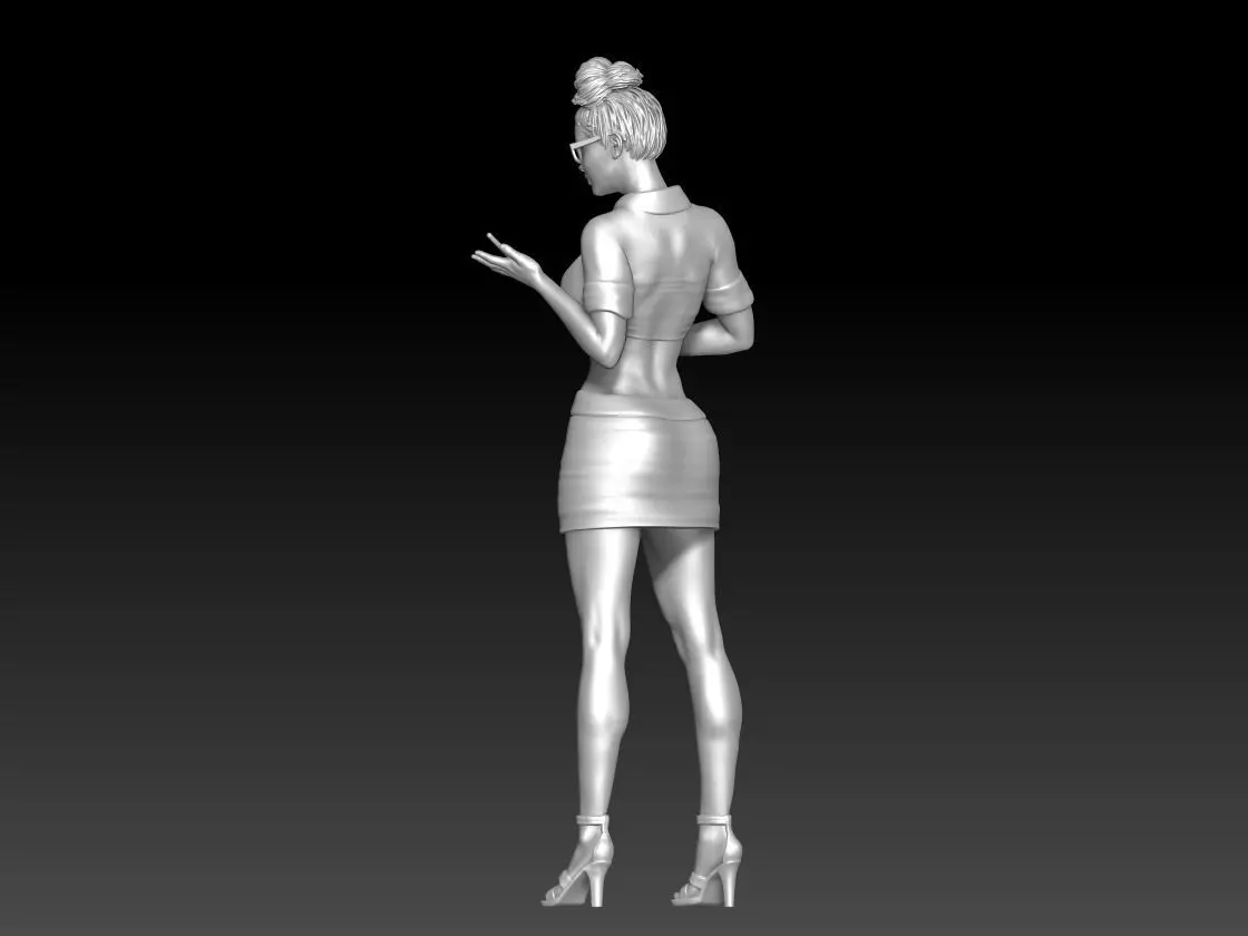 Strict and Stern girl 1 3D print model_2