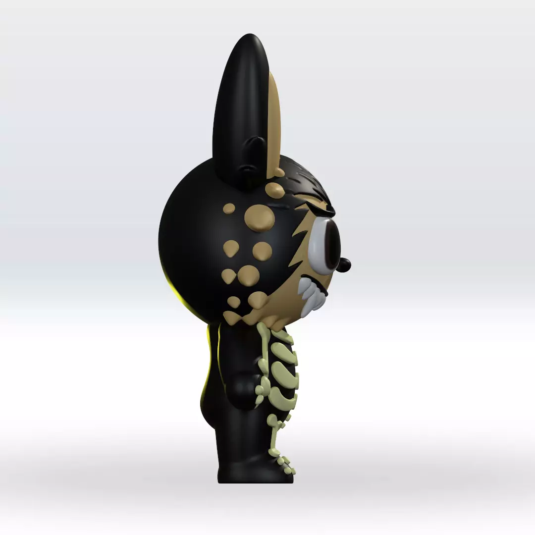 Labubu Halloween STL 3D Model 3mf Multicolor Fanart 3D print model_3