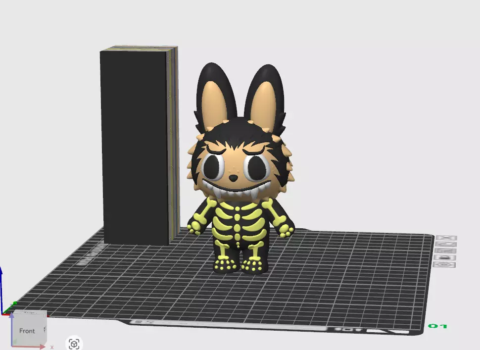 Labubu Halloween STL 3D Model 3mf Multicolor Fanart 3D print model_4