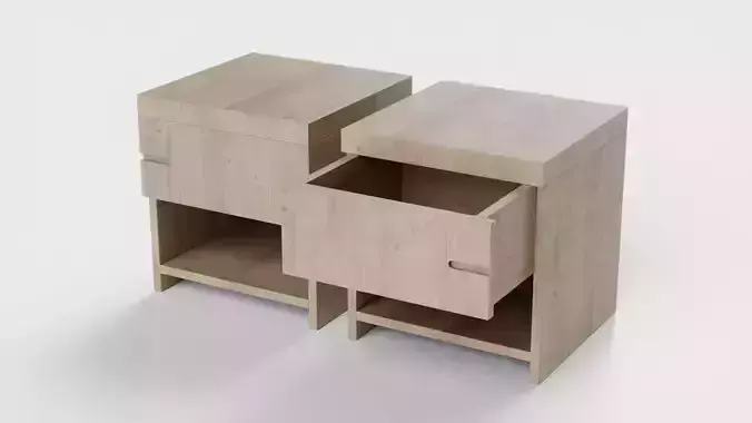 Nightstand Set 3D model
