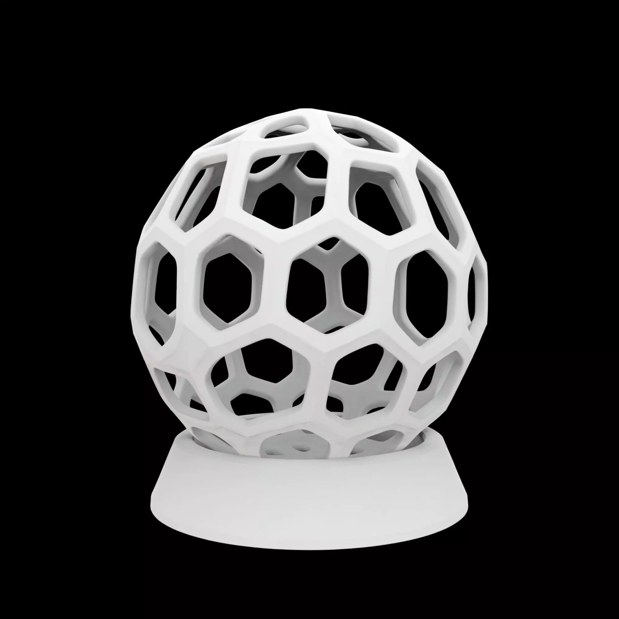Lattice Sphere Sculpture 3D Printable Model 3D print model_4