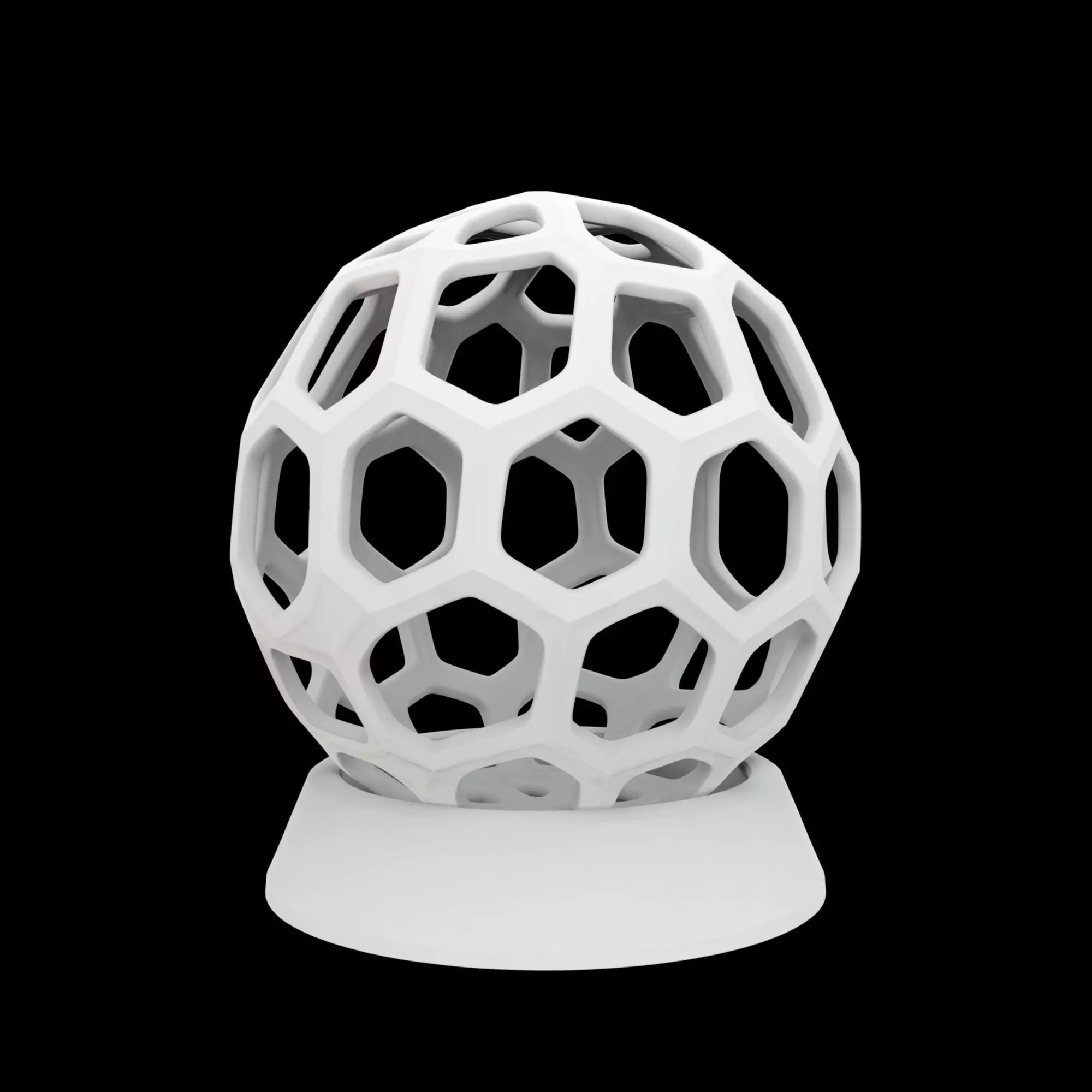 Lattice Sphere Sculpture 3D Printable Model 3D print model_0