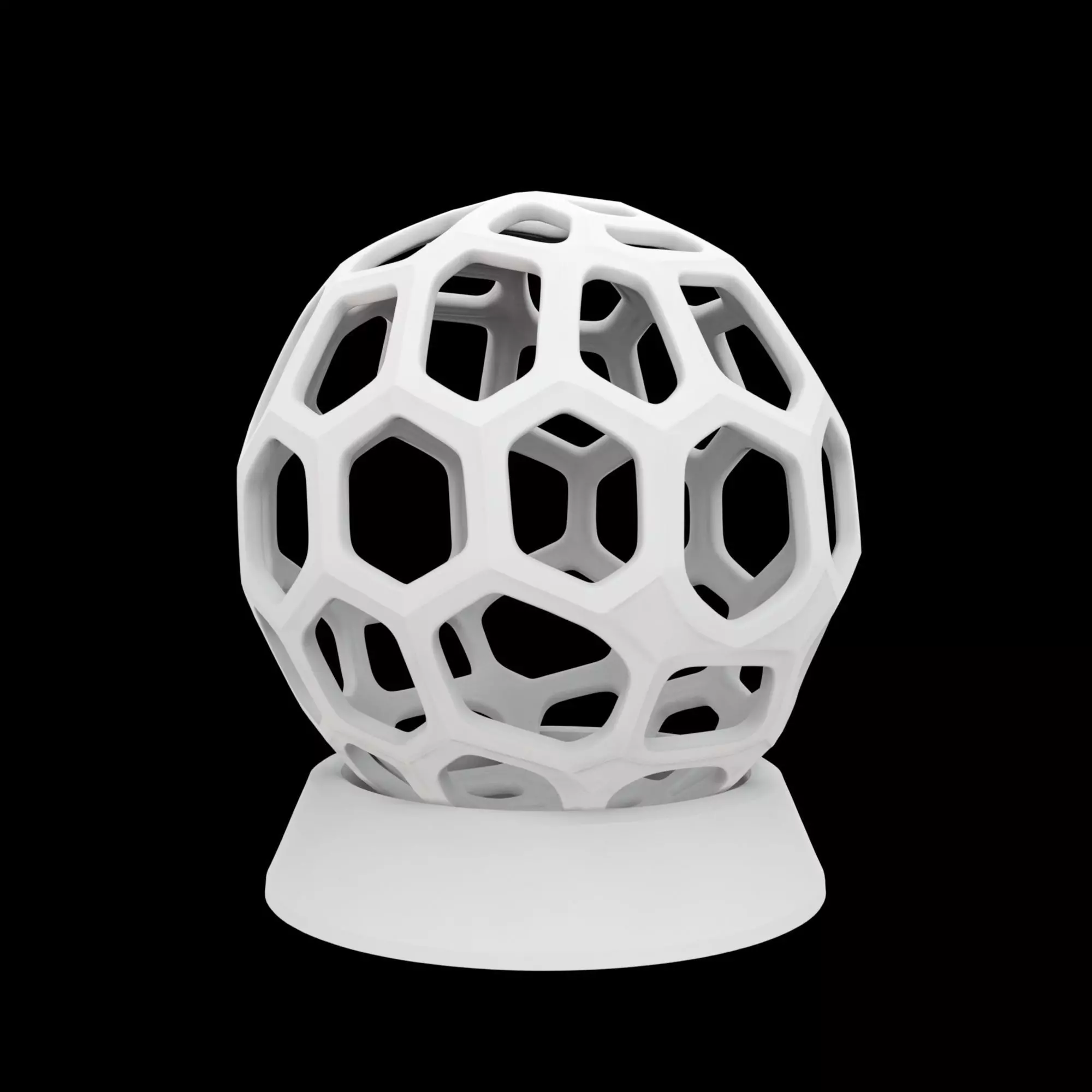 Lattice Sphere Sculpture 3D Printable Model 3D print model_3