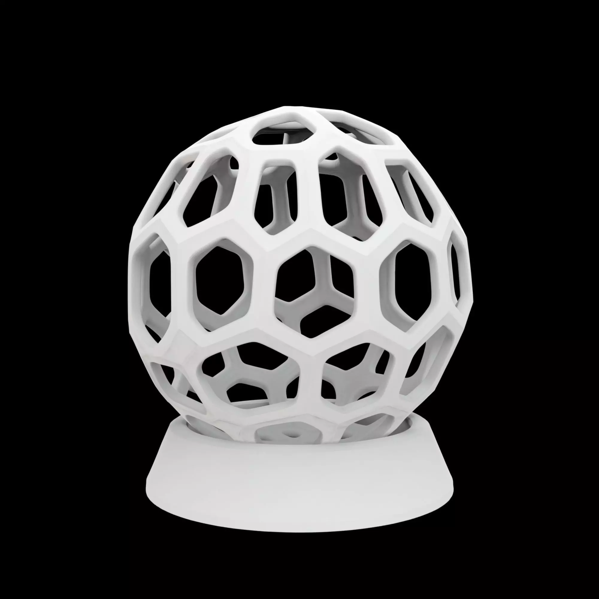 Lattice Sphere Sculpture 3D Printable Model 3D print model_2