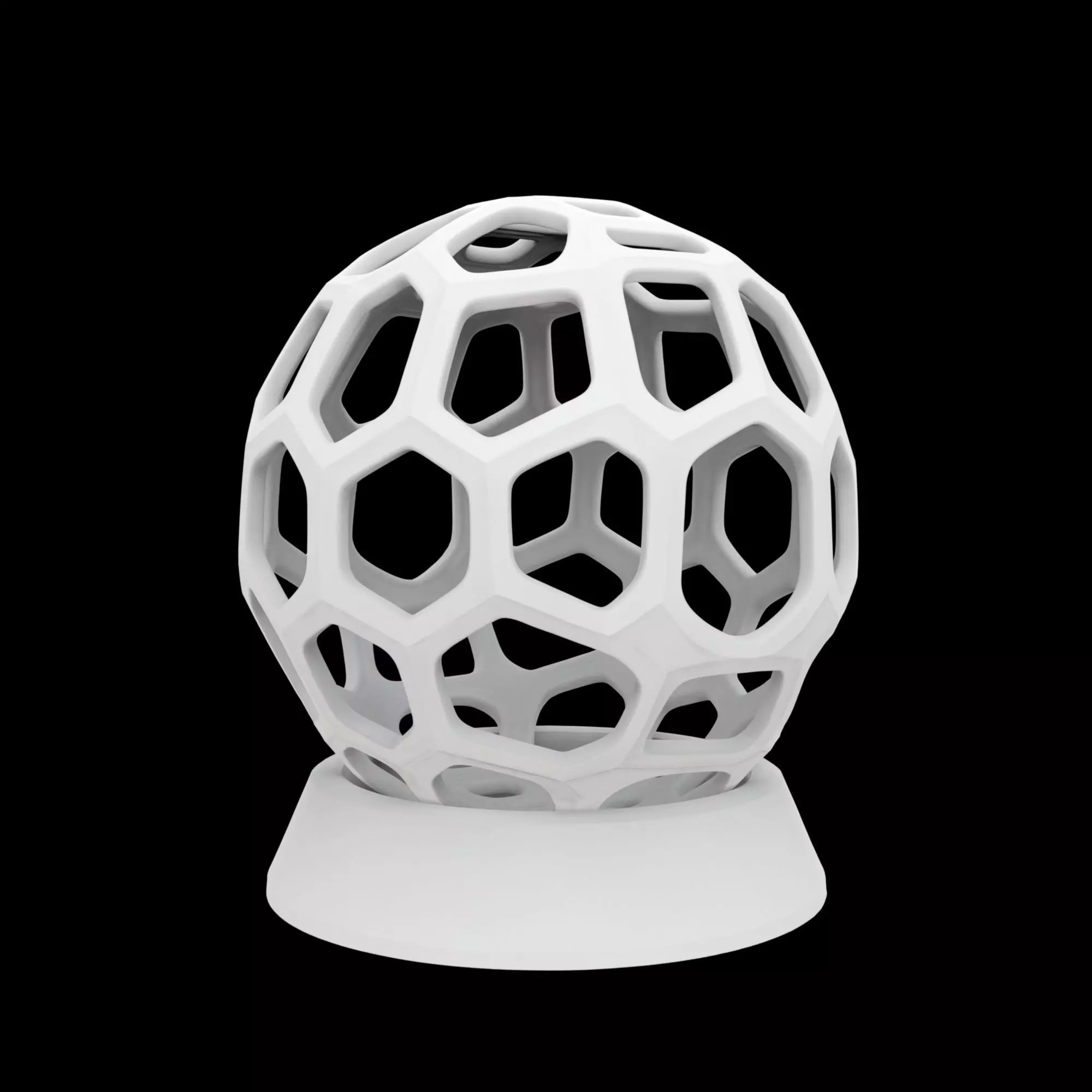 Lattice Sphere Sculpture 3D Printable Model 3D print model_1