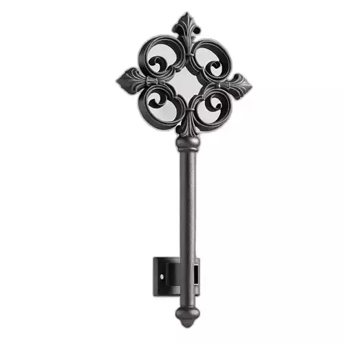 Ornate Antique Skeleton Key 3D Model Low-poly 3D model