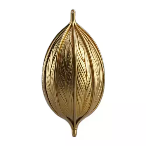 Luxurious Golden Botanical Ornament
