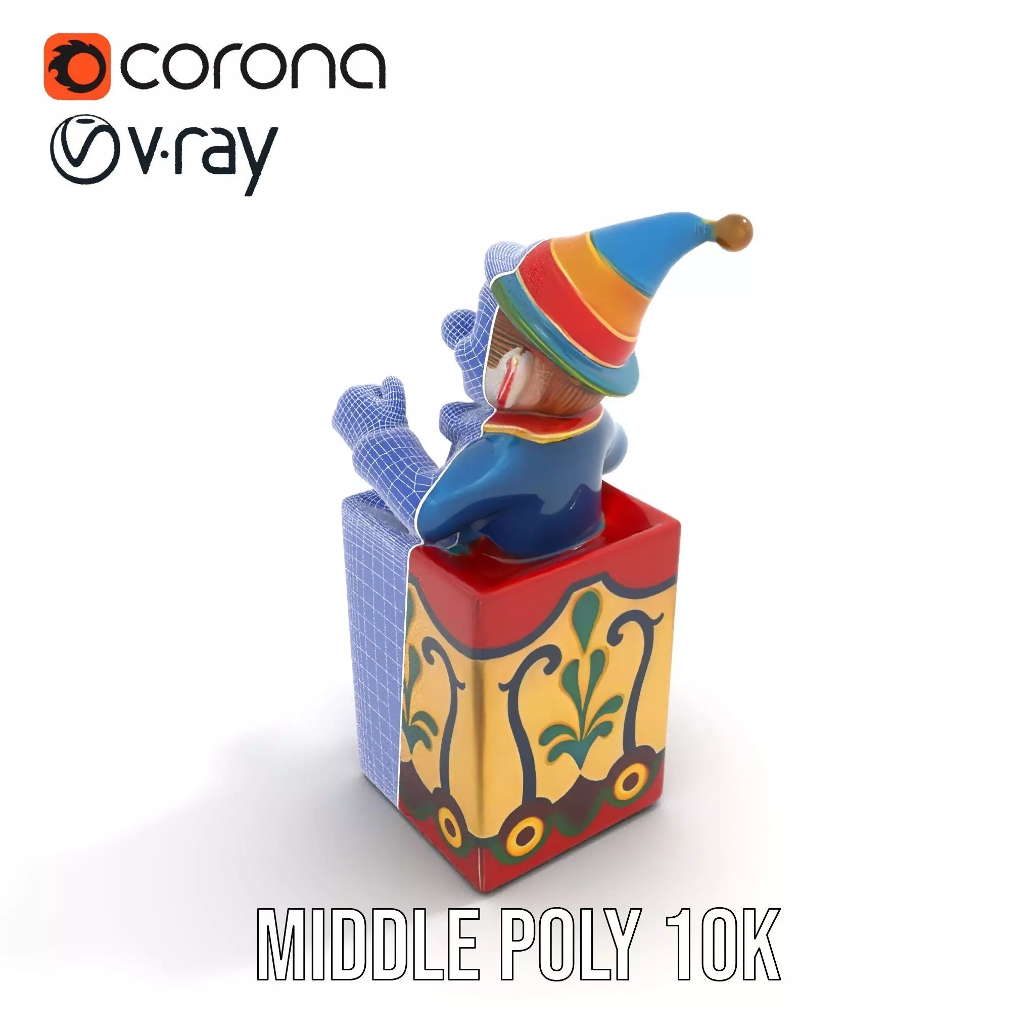 Colorful Clown Box model pack Low-poly 3D model_28