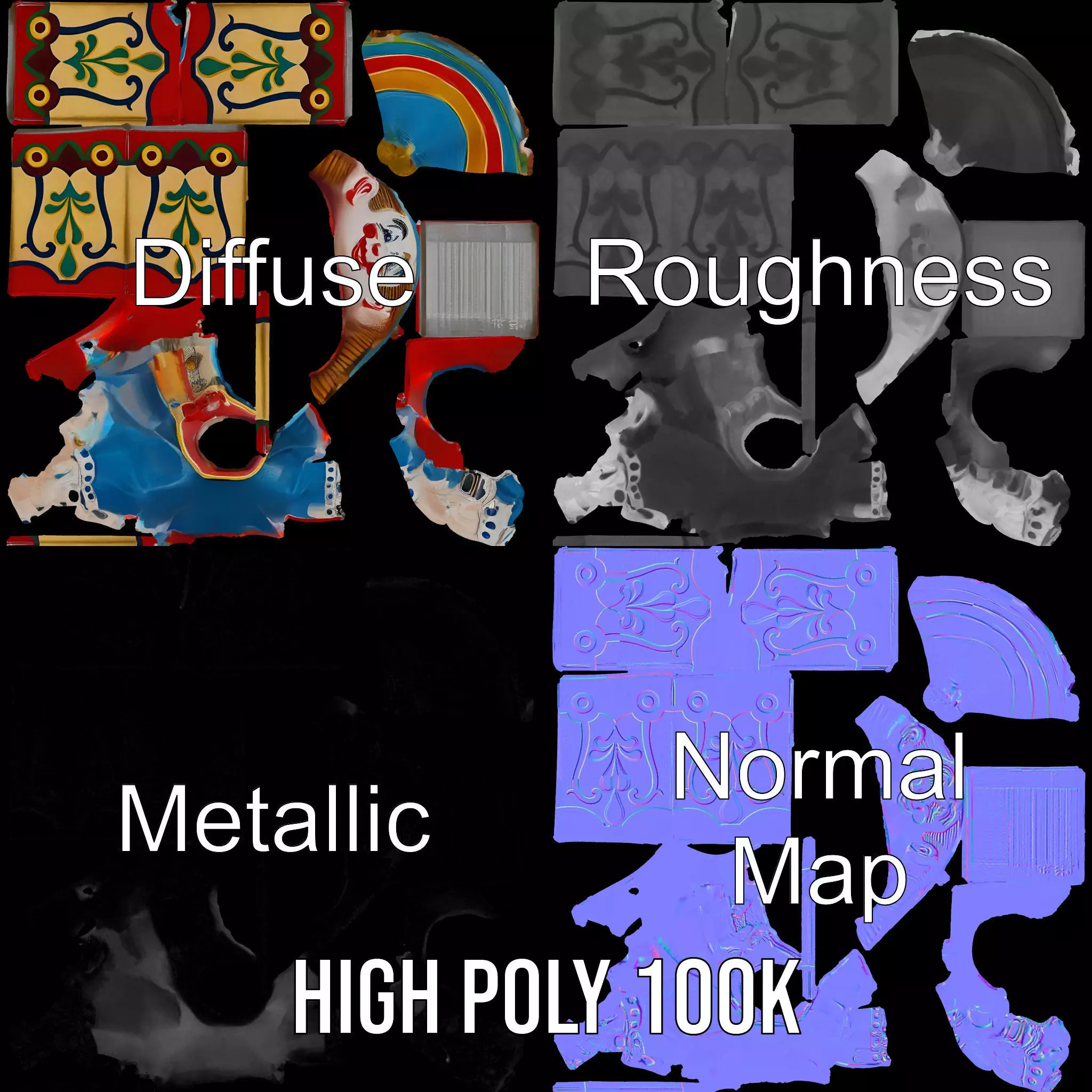 Colorful Clown Box model pack Low-poly 3D model_4