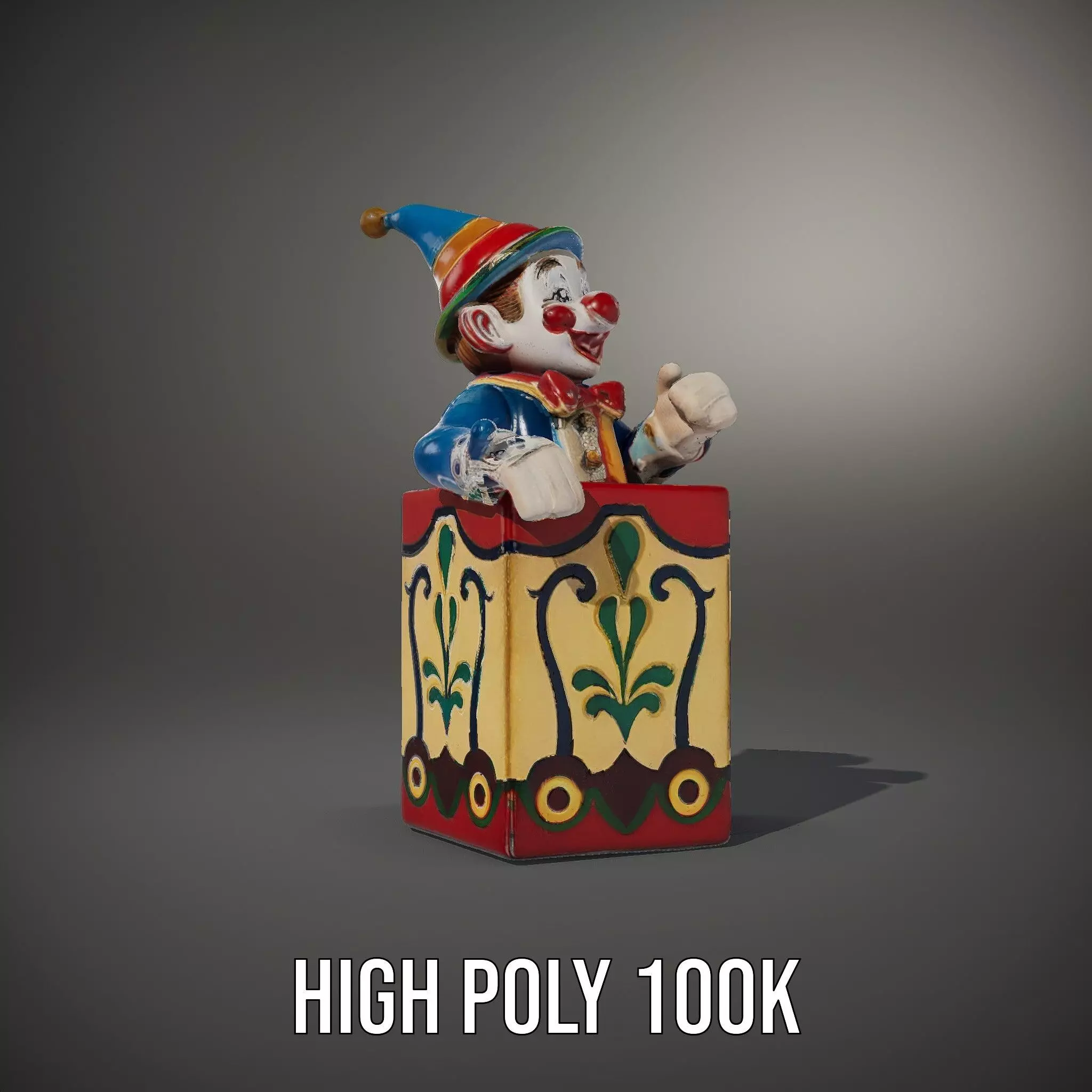 Colorful Clown Box model pack Low-poly 3D model_9