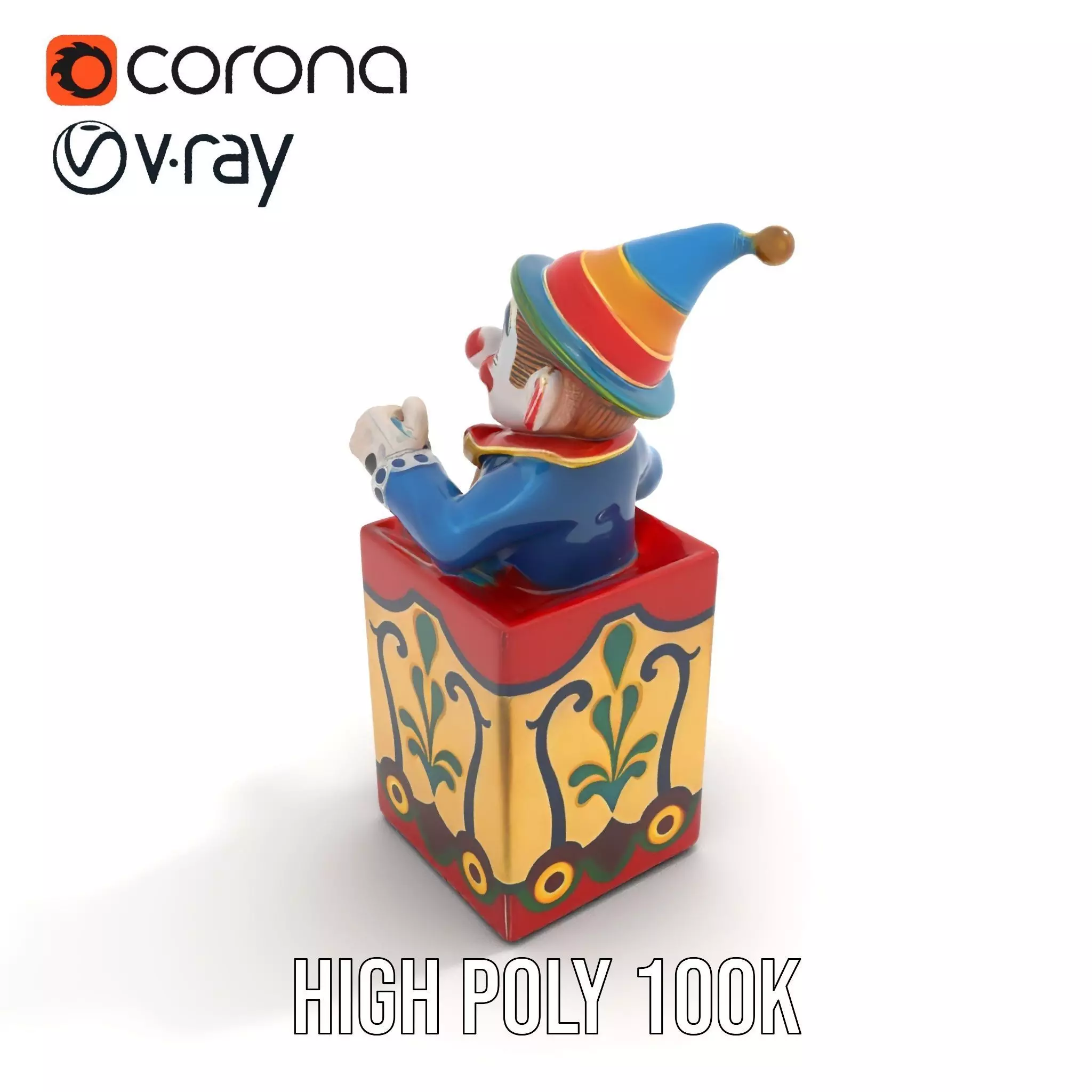 Colorful Clown Box model pack Low-poly 3D model_18