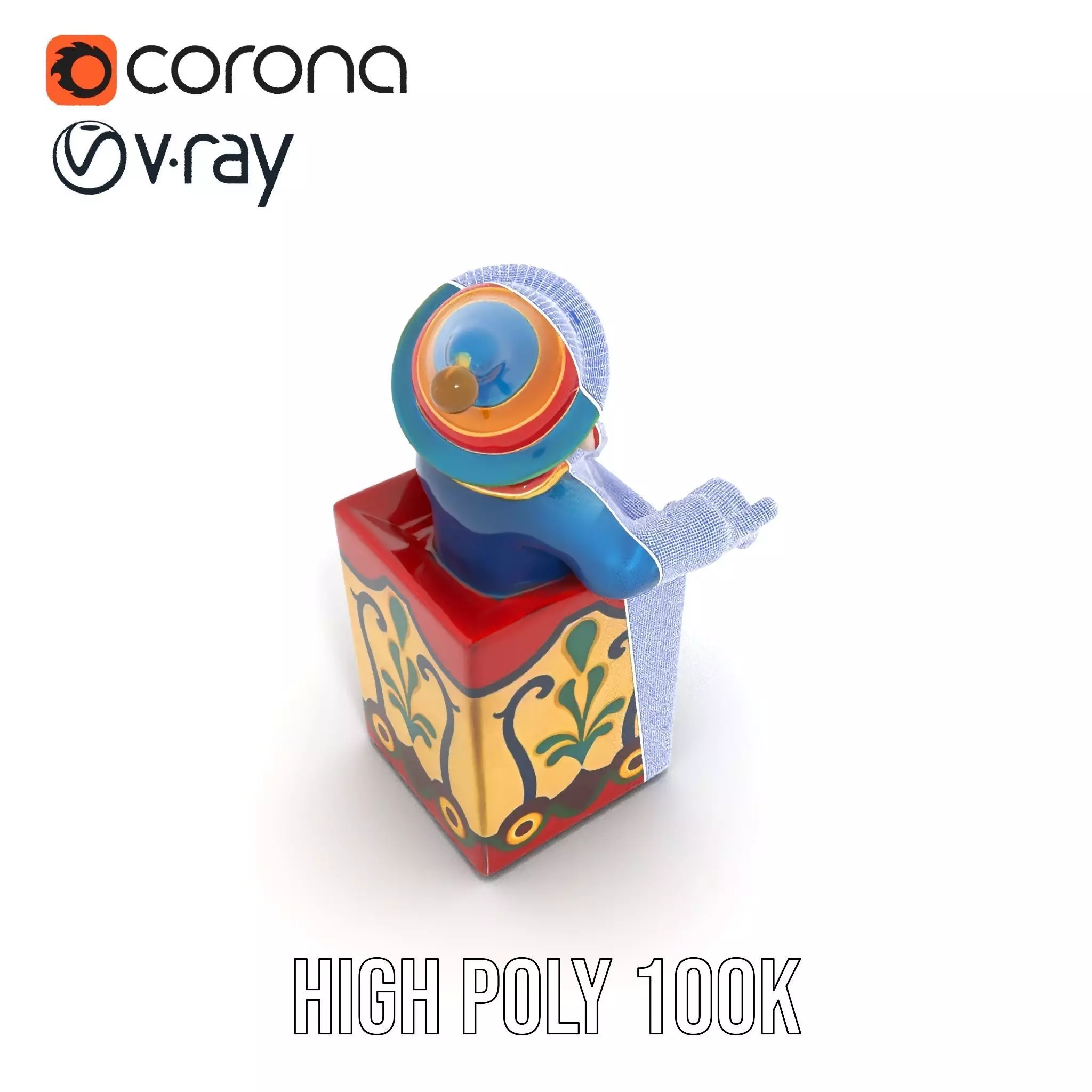 Colorful Clown Box model pack Low-poly 3D model_33