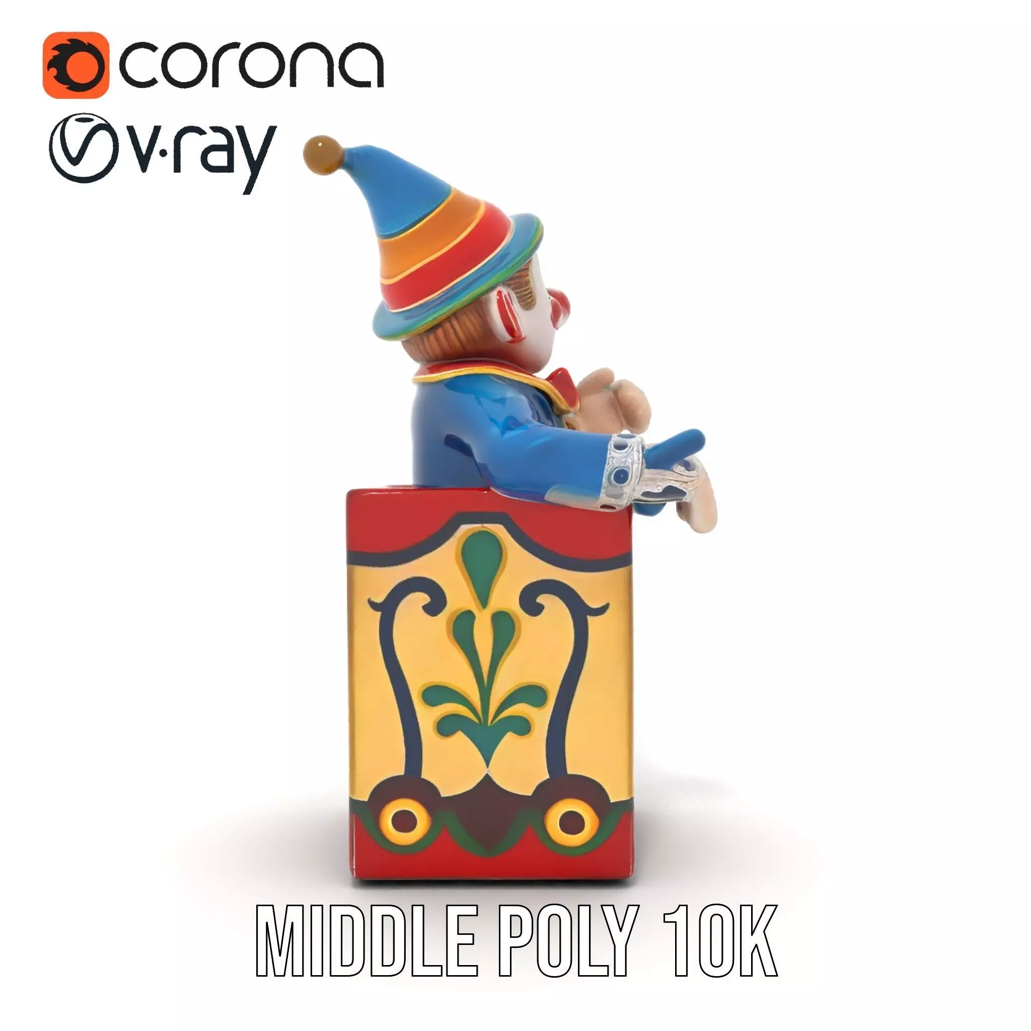 Colorful Clown Box model pack Low-poly 3D model_12