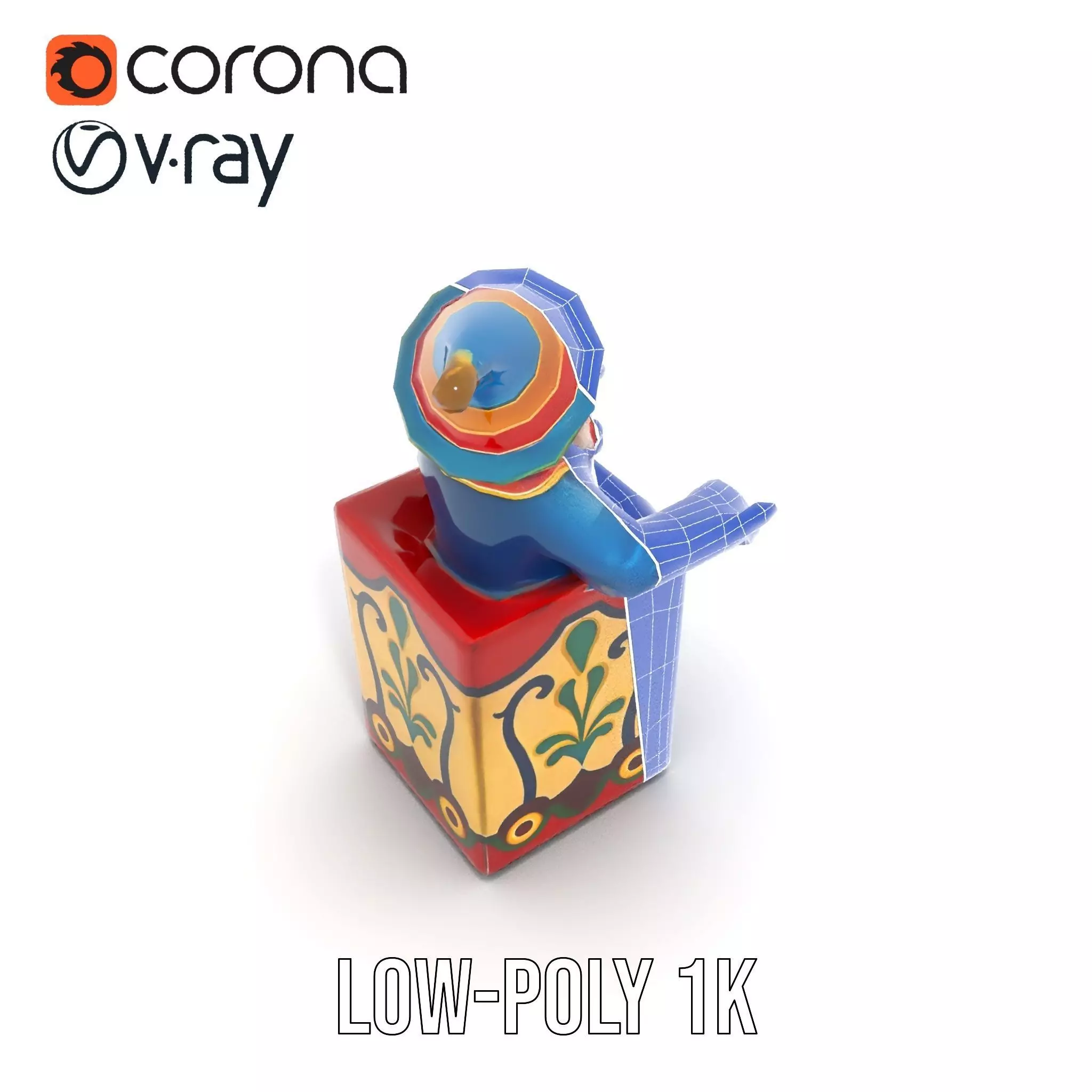 Colorful Clown Box model pack Low-poly 3D model_26