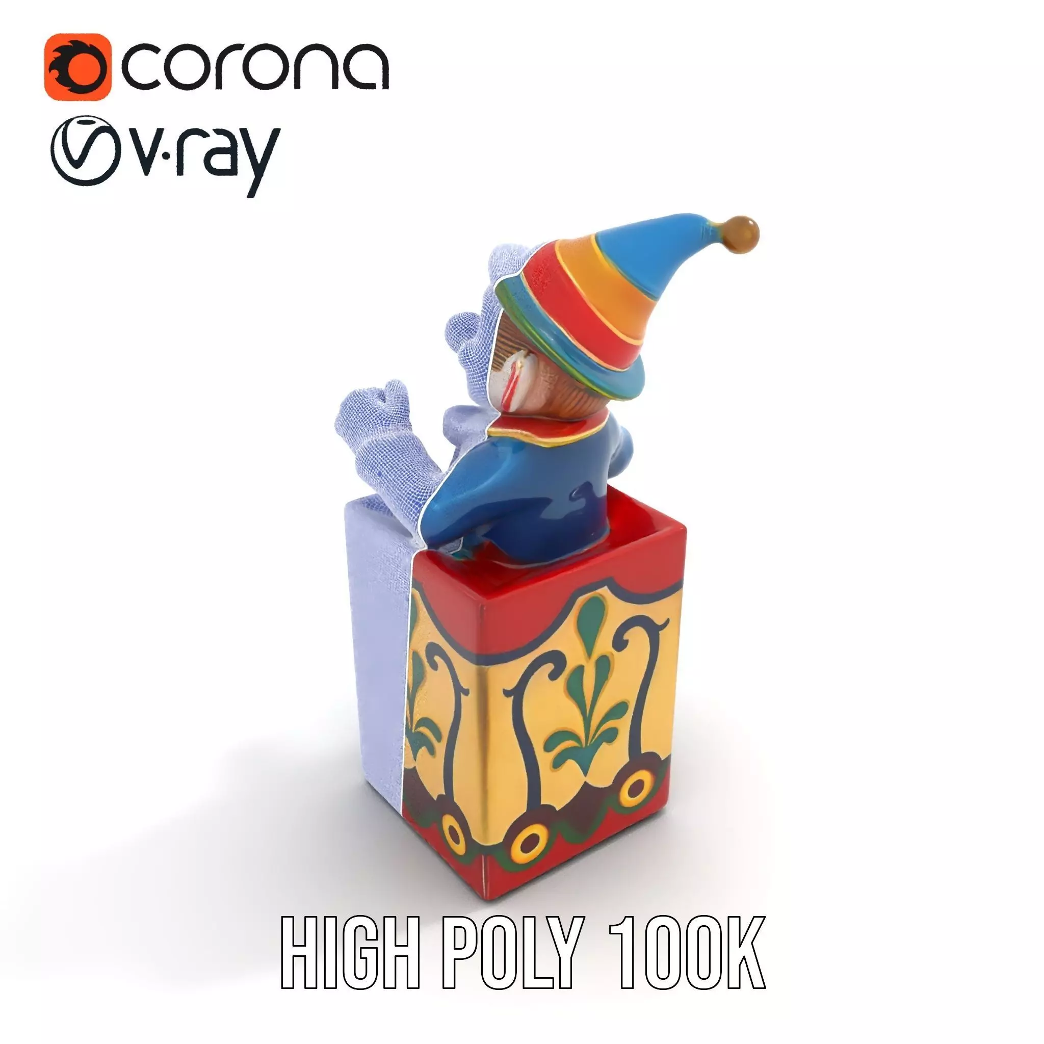 Colorful Clown Box model pack Low-poly 3D model_35