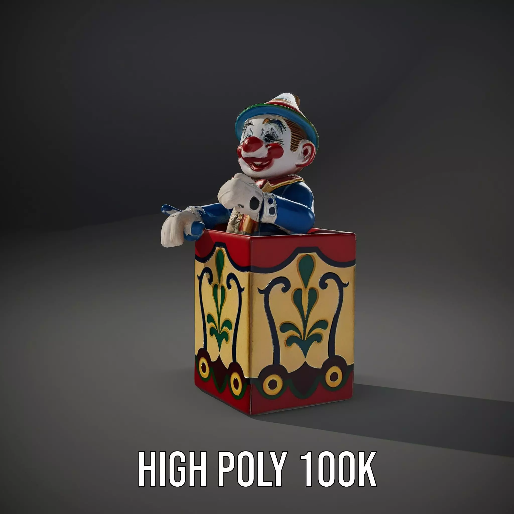 Colorful Clown Box model pack Low-poly 3D model_11