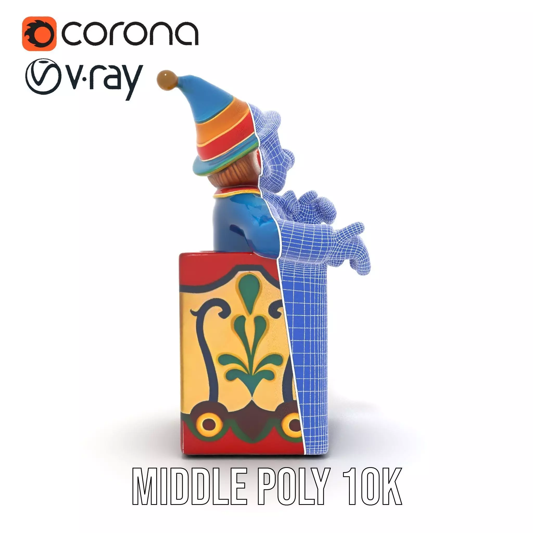 Colorful Clown Box model pack Low-poly 3D model_25