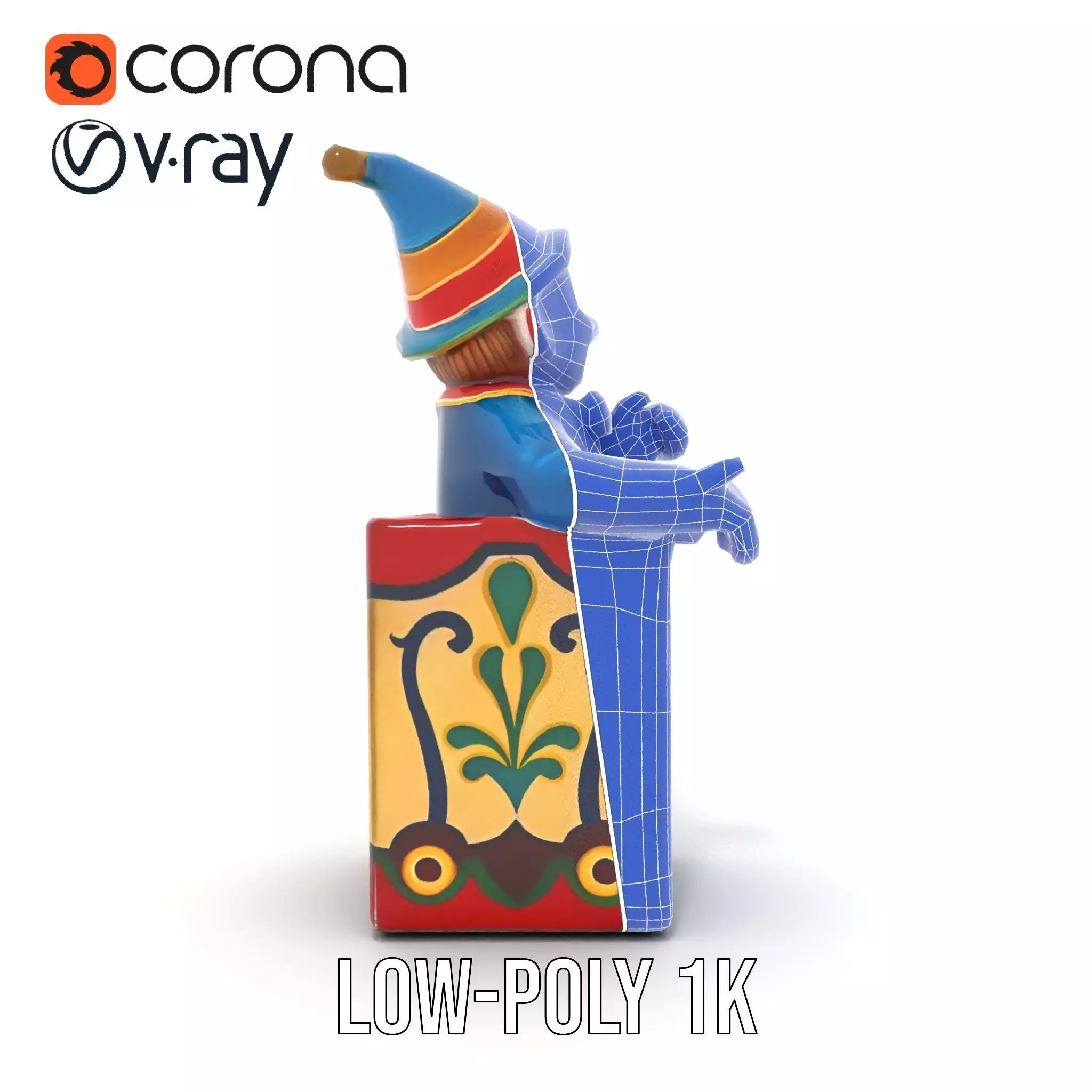 Colorful Clown Box model pack Low-poly 3D model_32