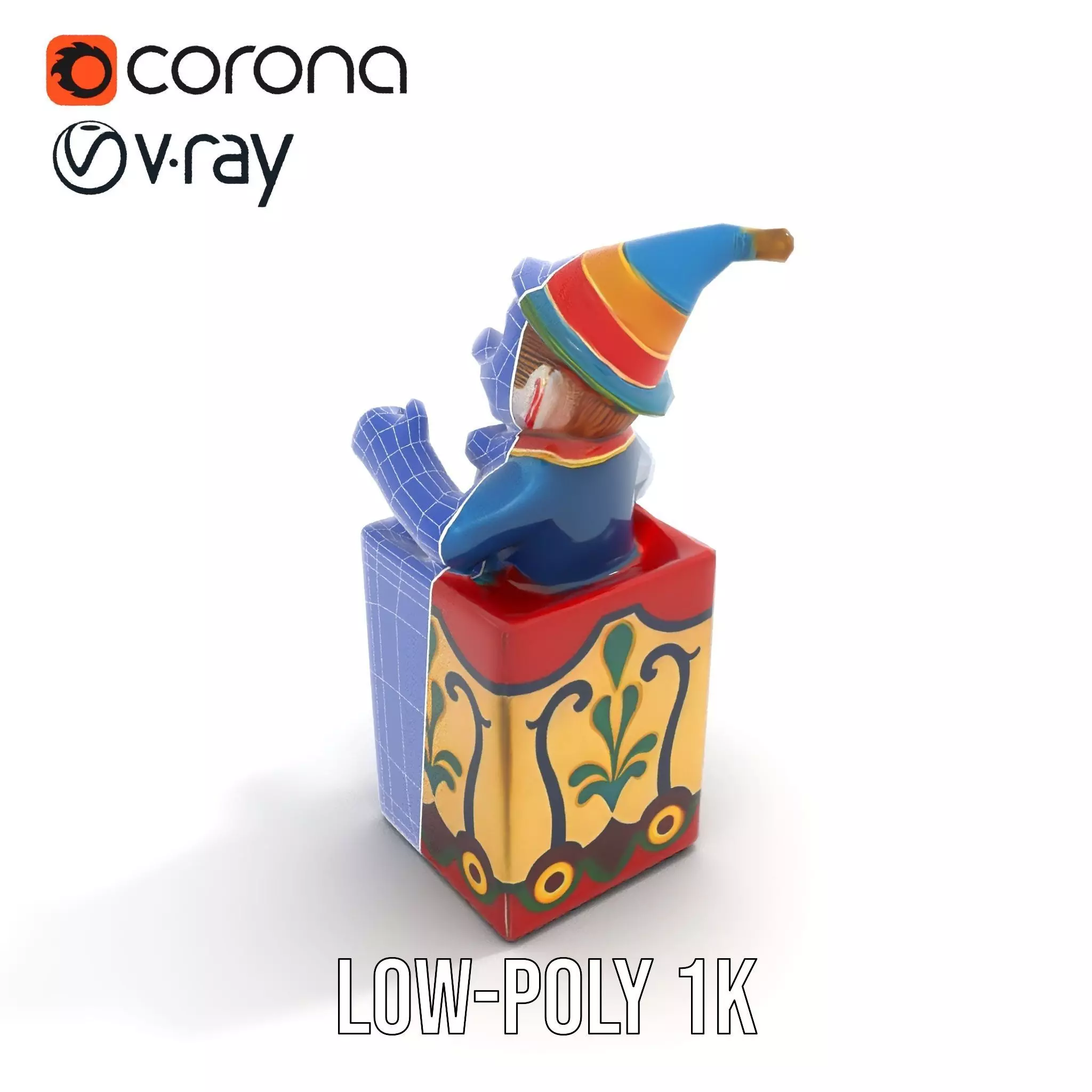 Colorful Clown Box model pack Low-poly 3D model_13