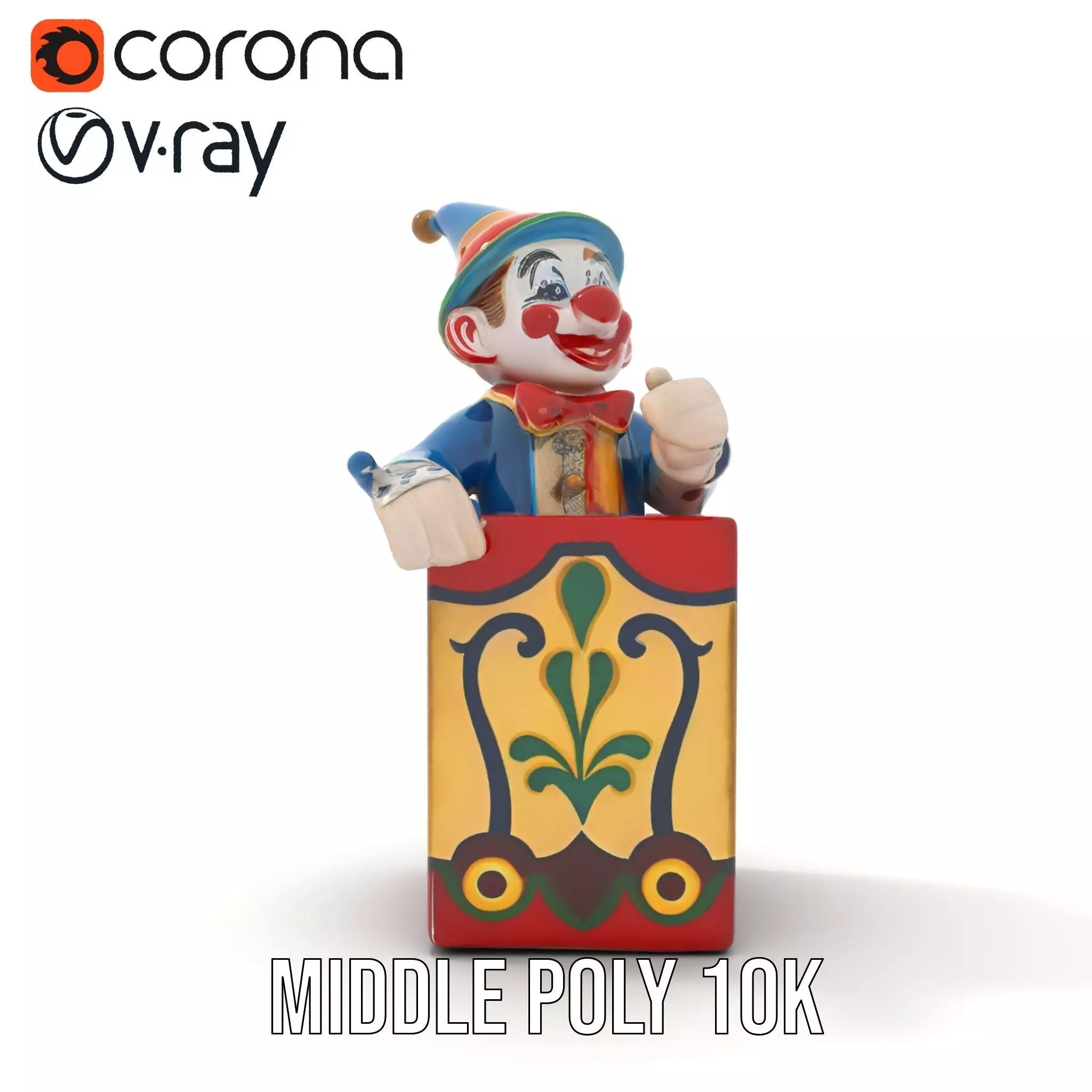 Colorful Clown Box model pack Low-poly 3D model_6