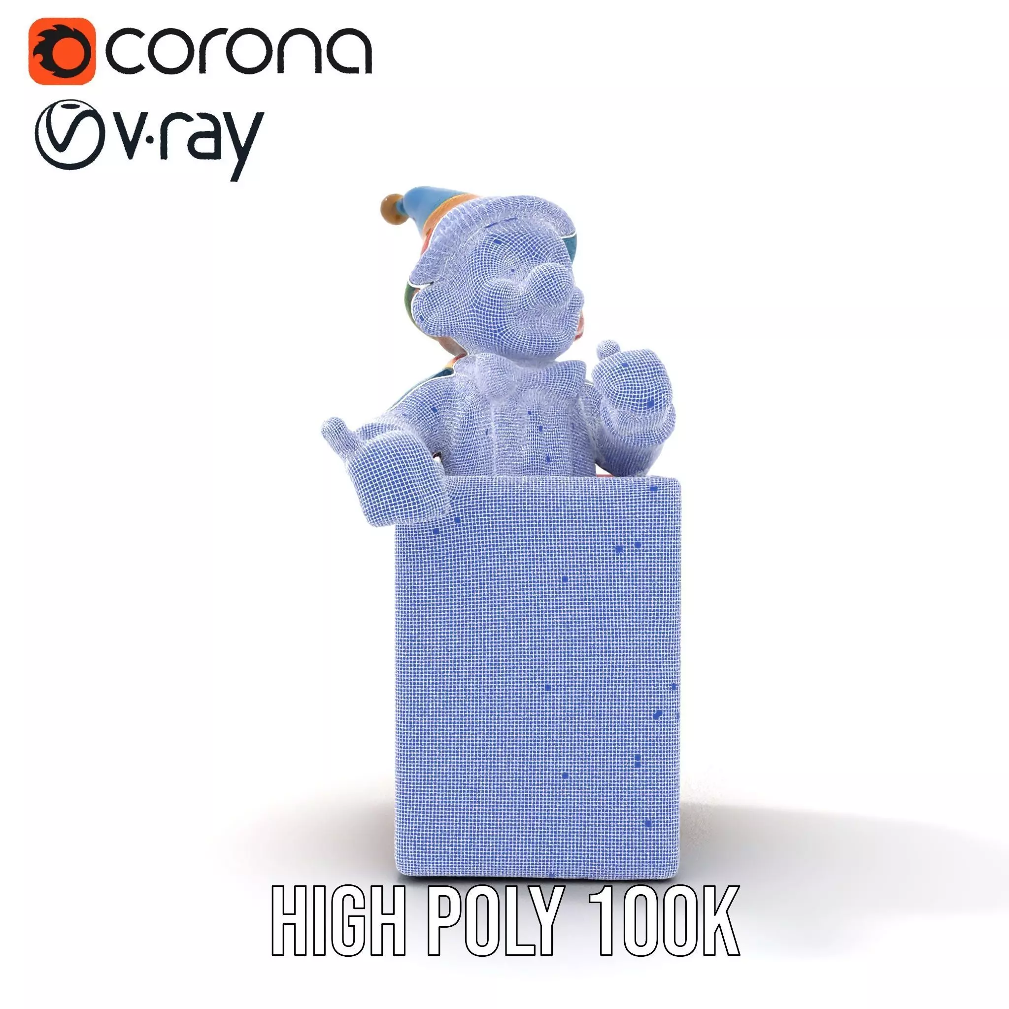 Colorful Clown Box model pack Low-poly 3D model_27