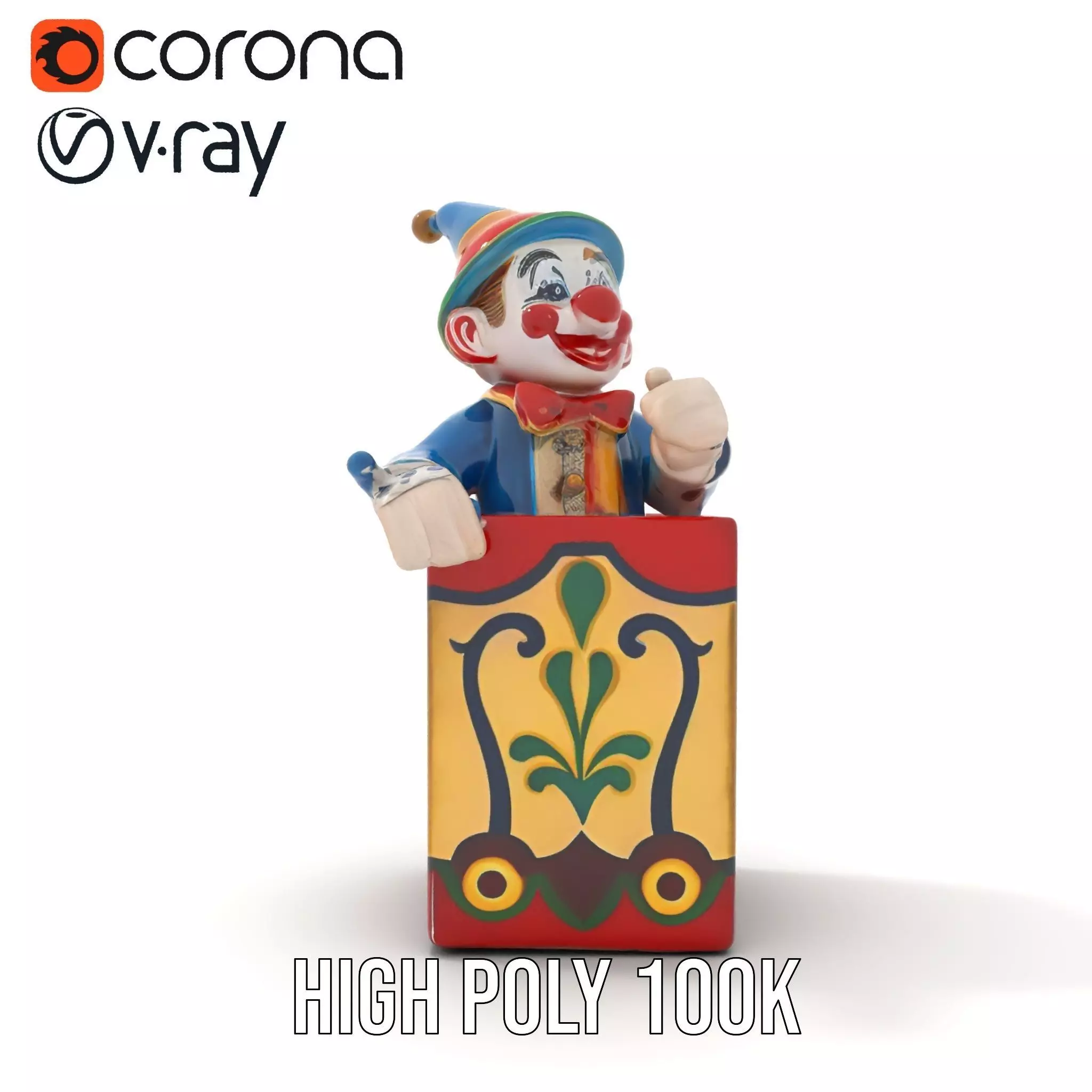 Colorful Clown Box model pack Low-poly 3D model_24