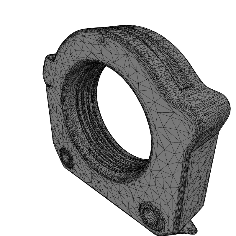 Precision Threaded Industrial Component Low-poly 3D model_9