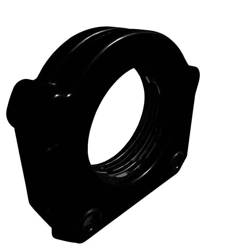 Precision Threaded Industrial Component Low-poly 3D model_3