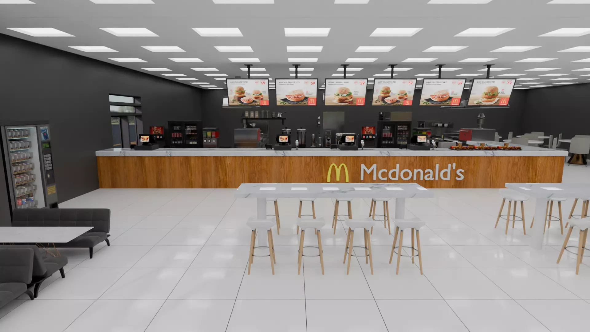 McDonalds Restaurant 3D model_8