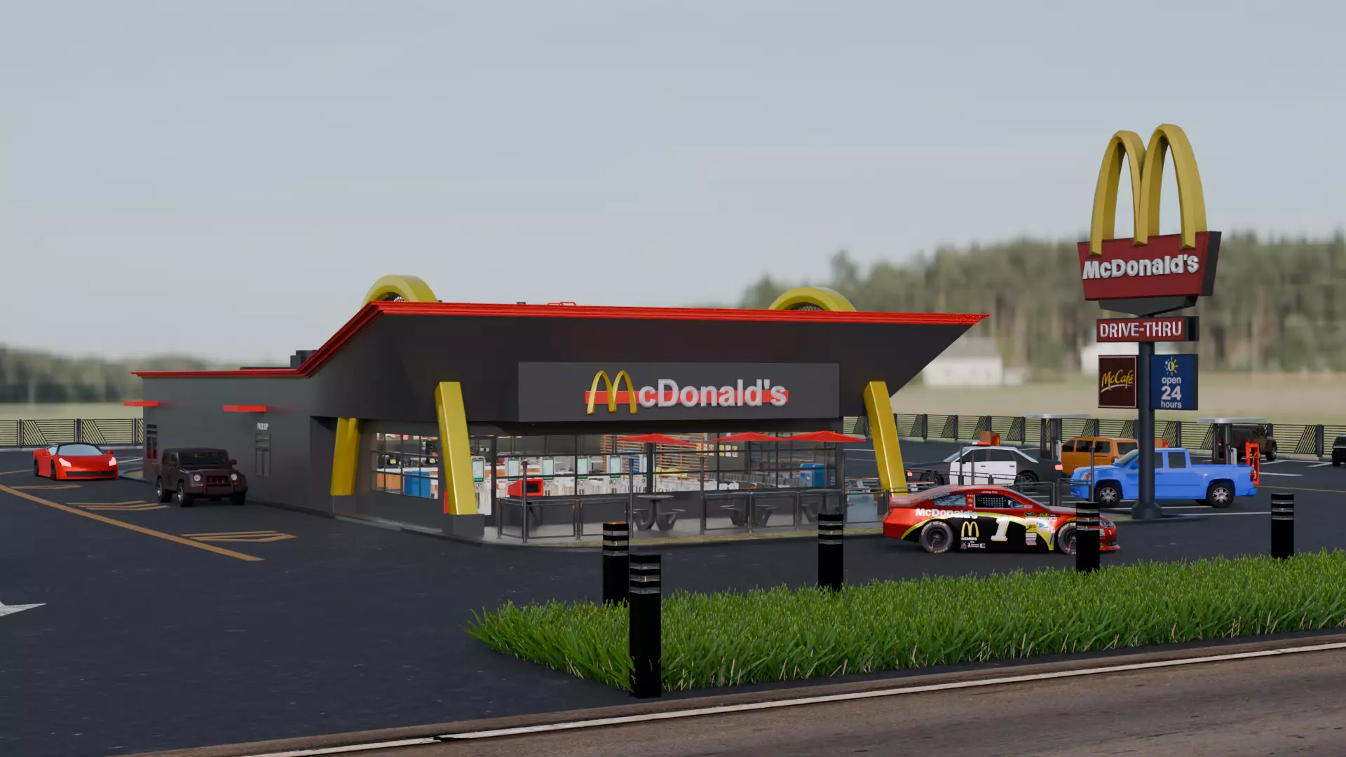 McDonalds Restaurant 3D model_2