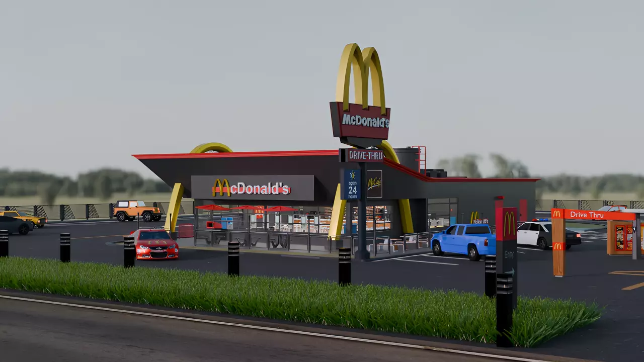 McDonalds Restaurant 3D model_0
