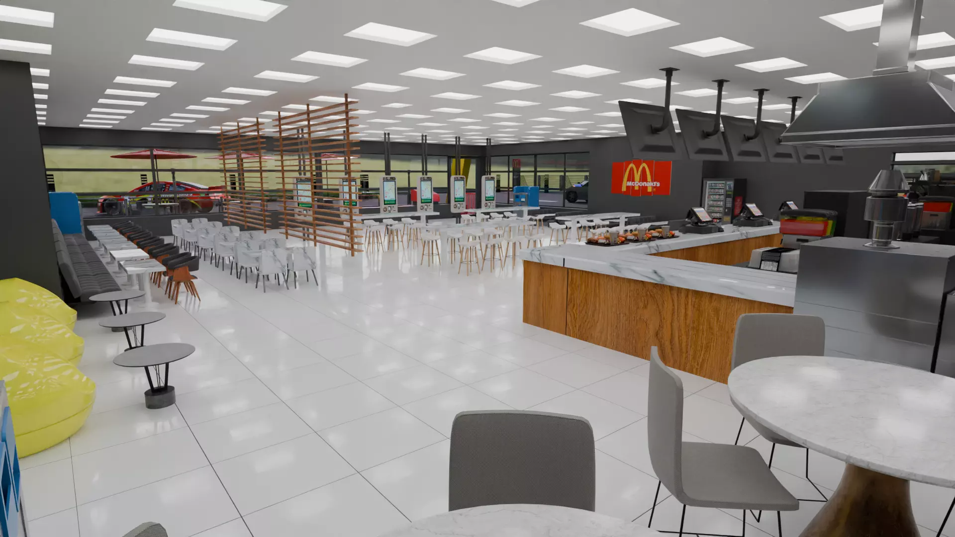 McDonalds Restaurant 3D model_11