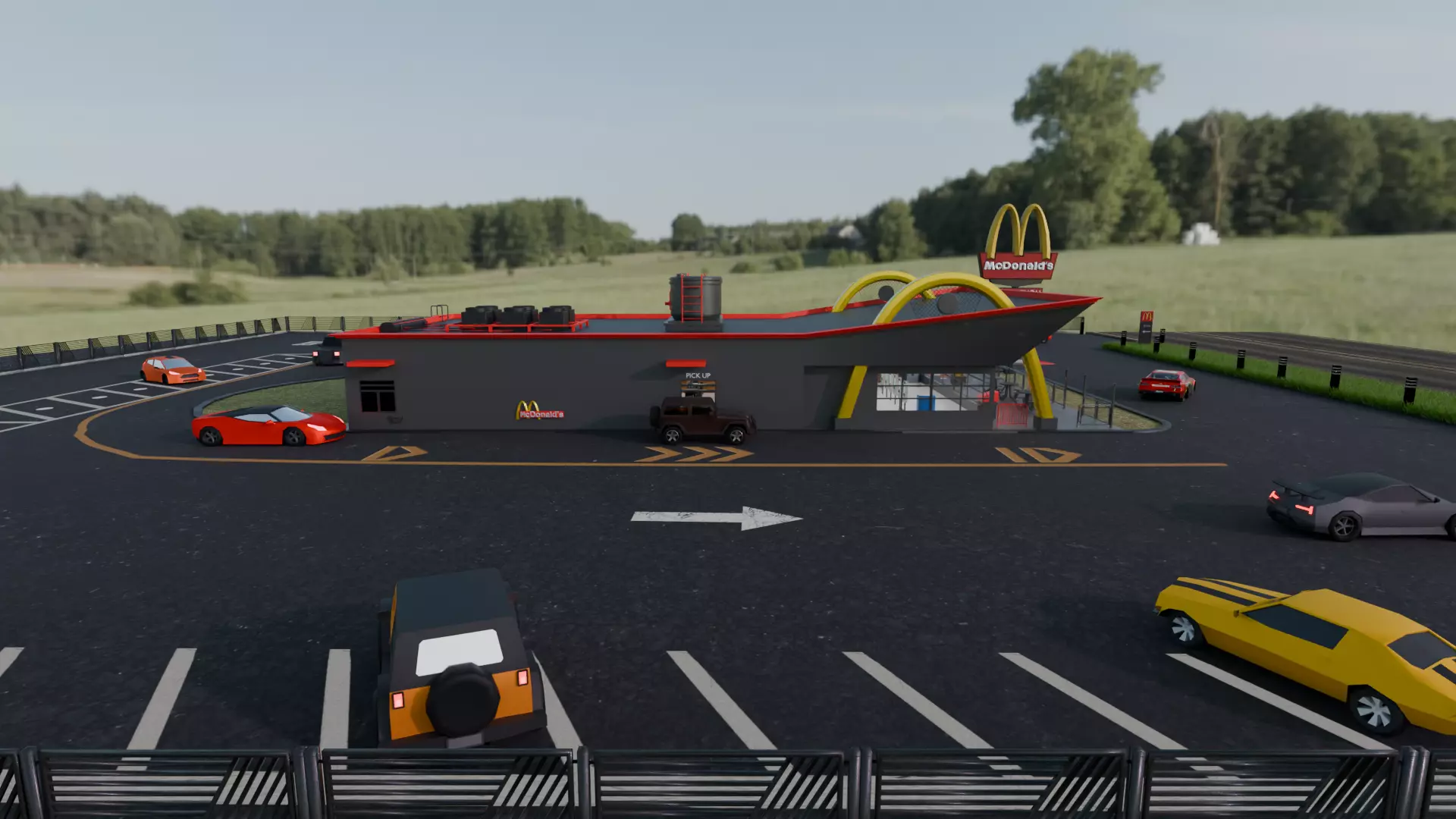 McDonalds Restaurant 3D model_17